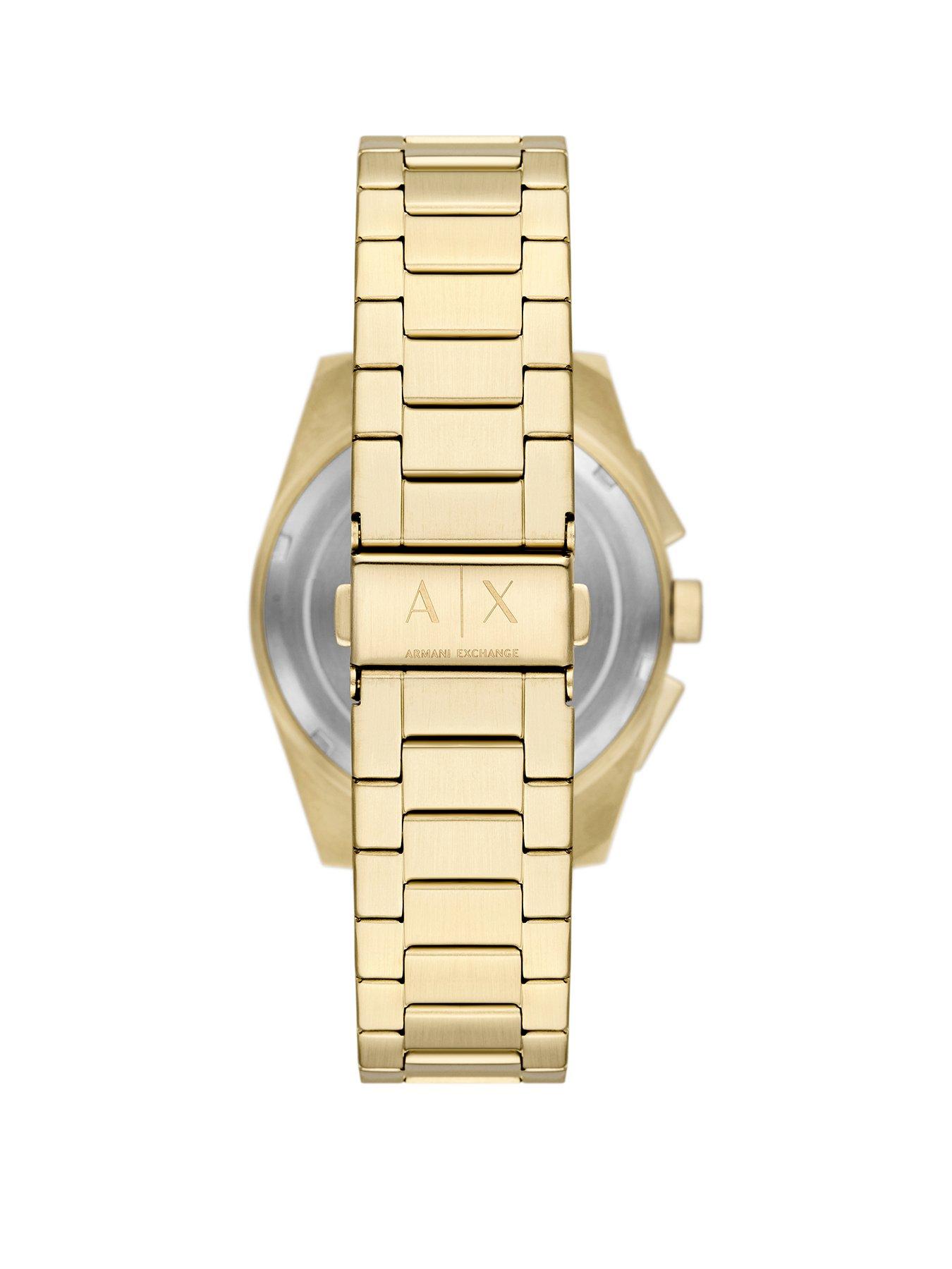 image of armani-exchange-mens-chronographnbspgold-tone-stainless-steel-watch-ax2863
