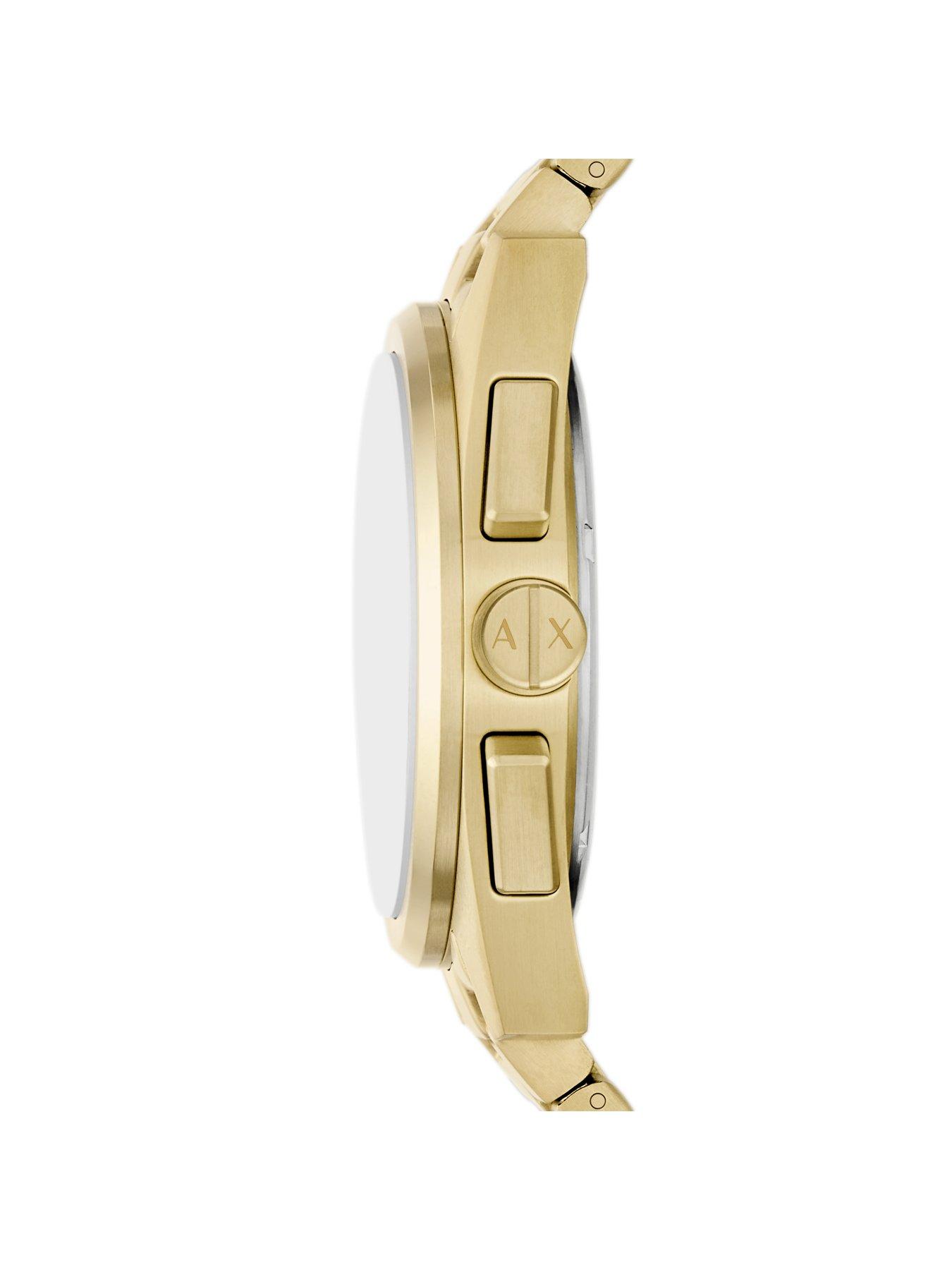  image of armani-exchange-mens-chronographnbspgold-tone-stainless-steel-watch-ax2863