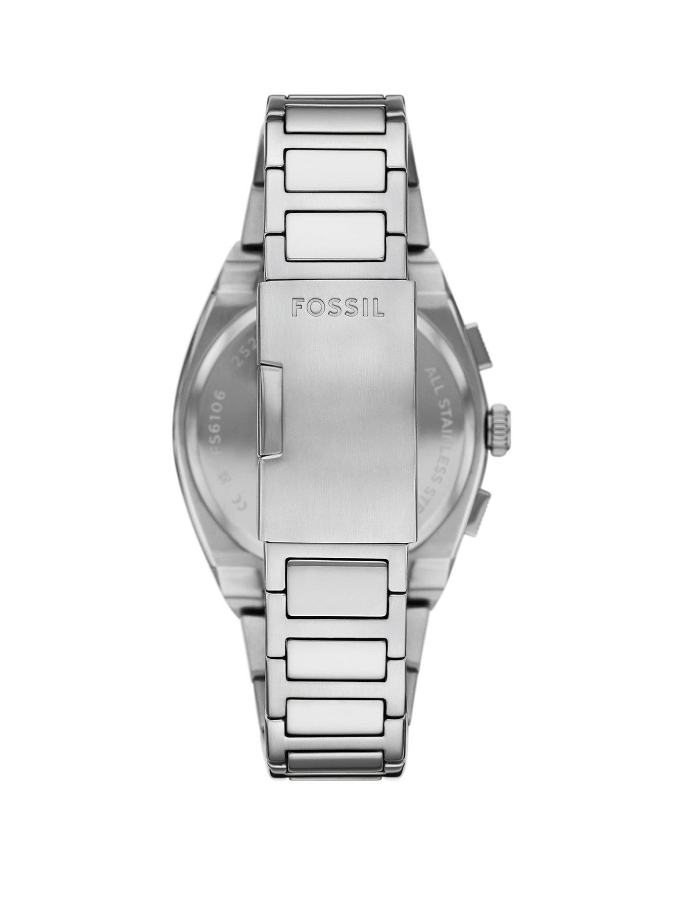  image of fossil-mens-everett-chronograph-stainless-steel-watch-fs6105