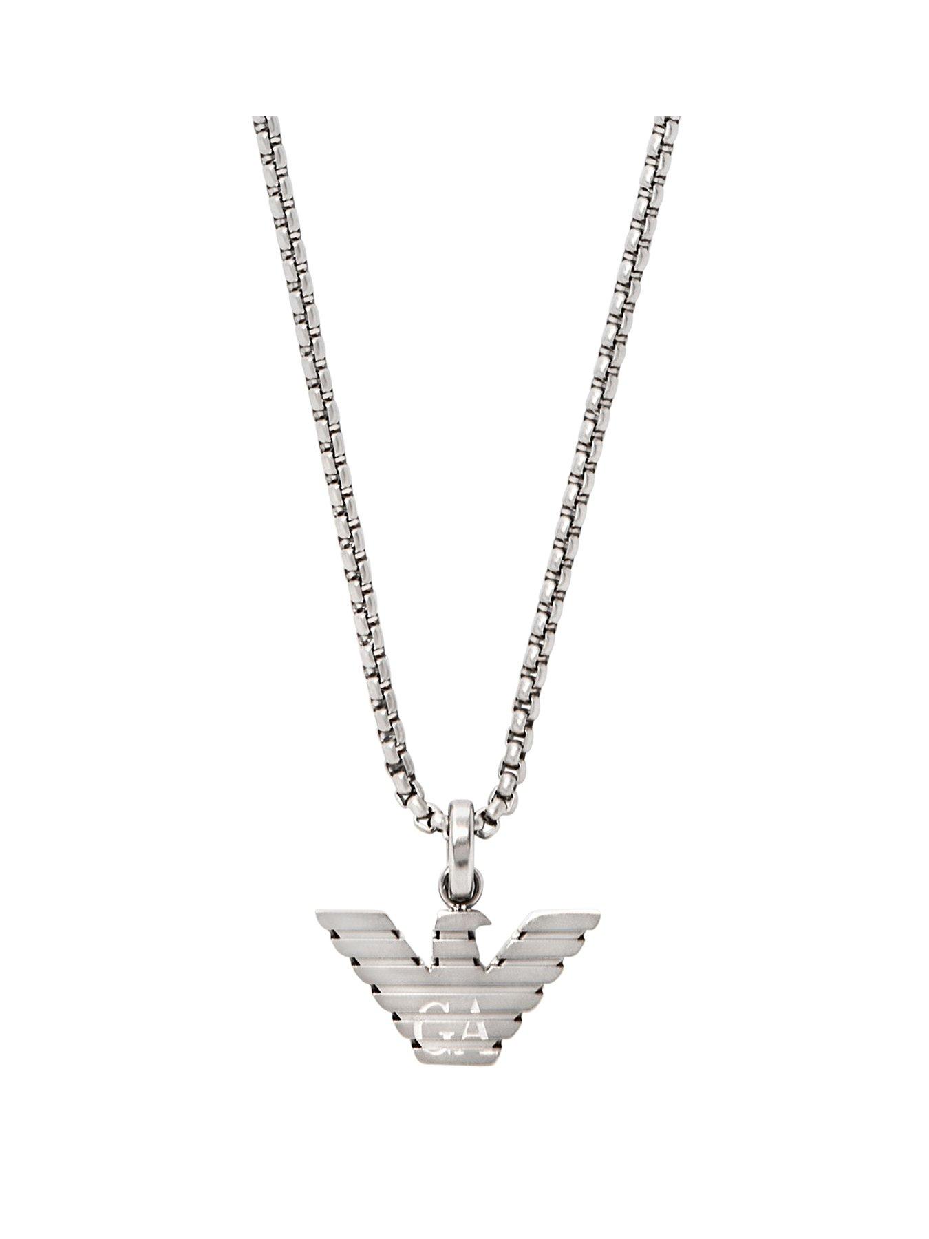 undefined Men's Stainless Steel Pendant Necklace, EGS3169040
