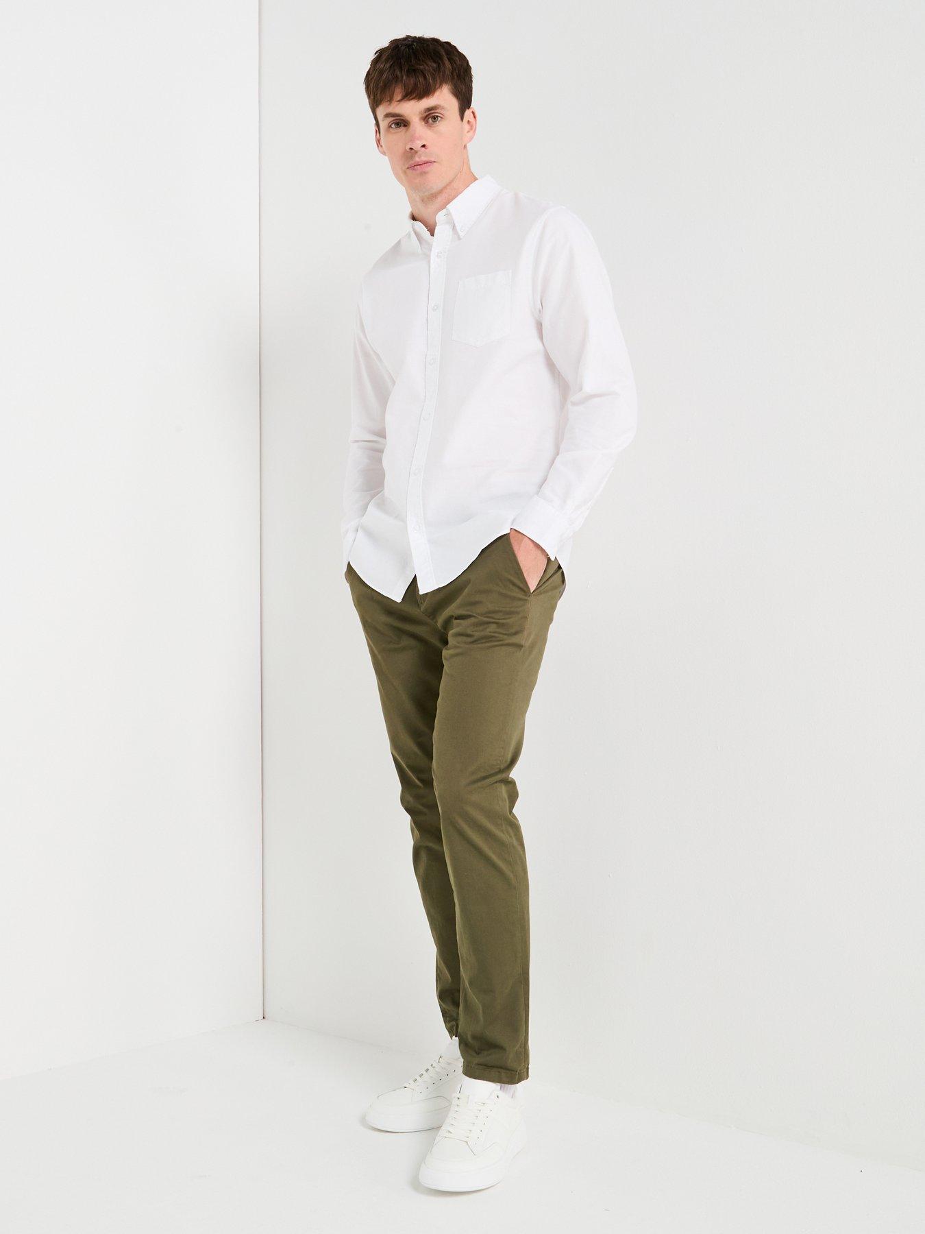  image of the-very-collection-long-sleeve-button-down-oxford-shirt-white