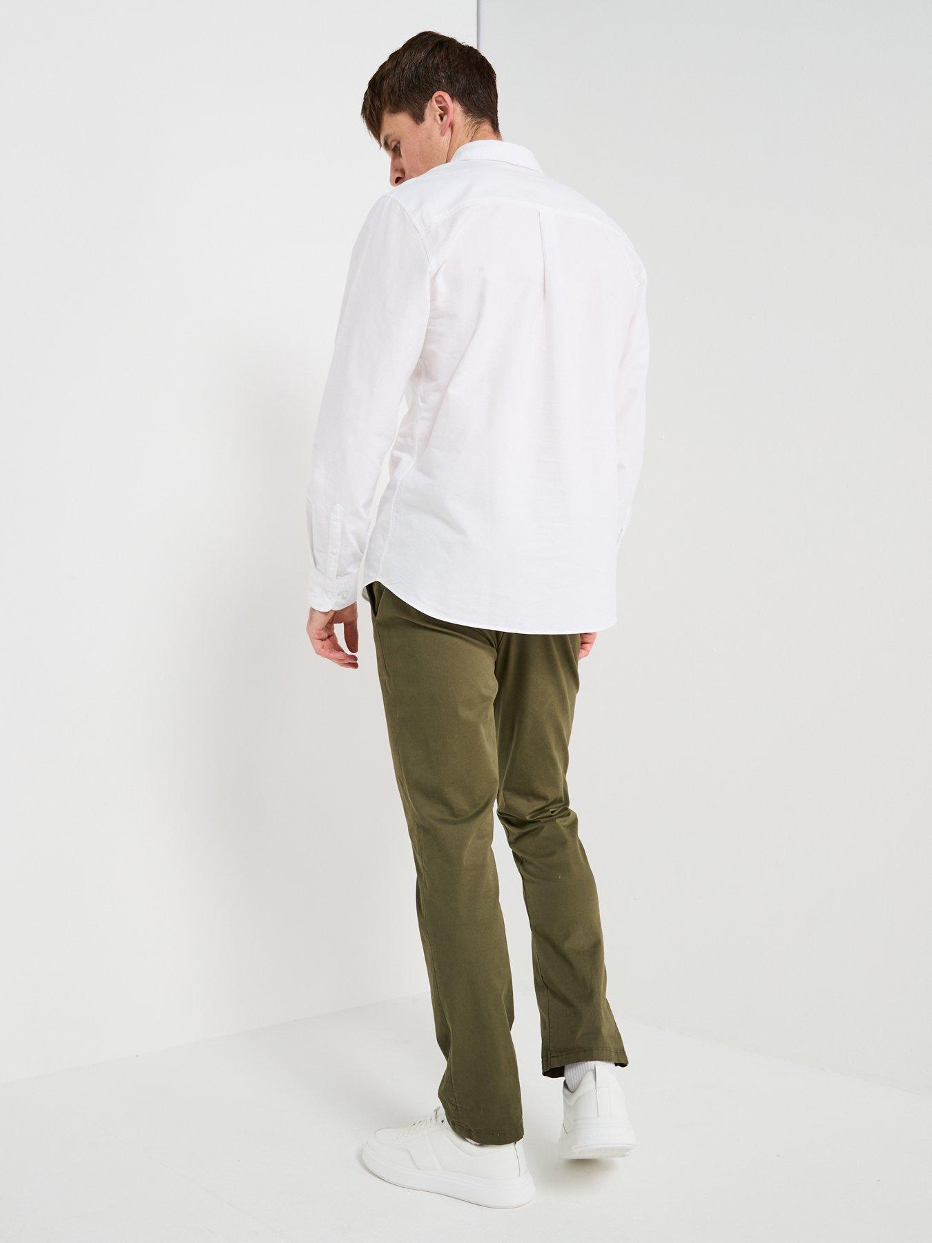 Image 6 of 6 of The Very Collection Long Sleeve Button Down Oxford Shirt - White