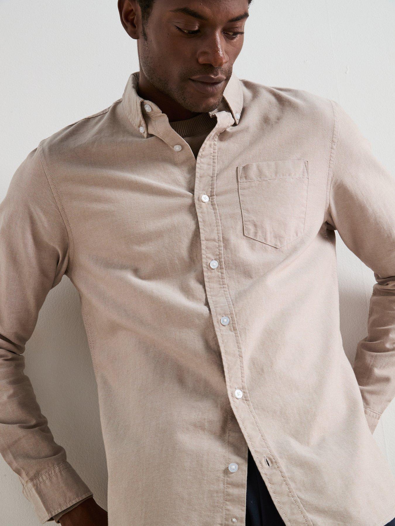 the-very-collection-long-sleeve-button-down-oxford-shirt-beige