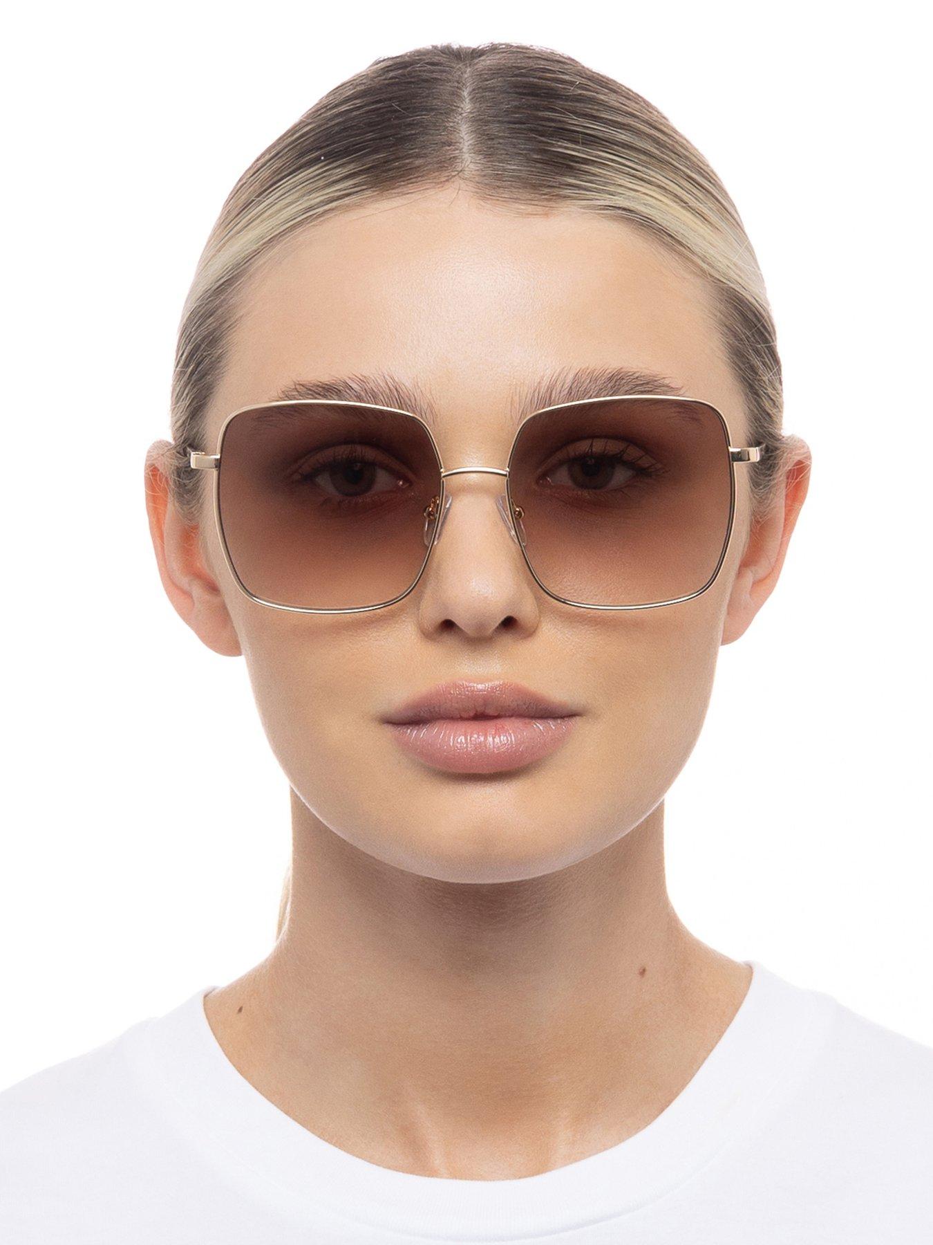  image of le-specs-the-cherished-gold-sunglass