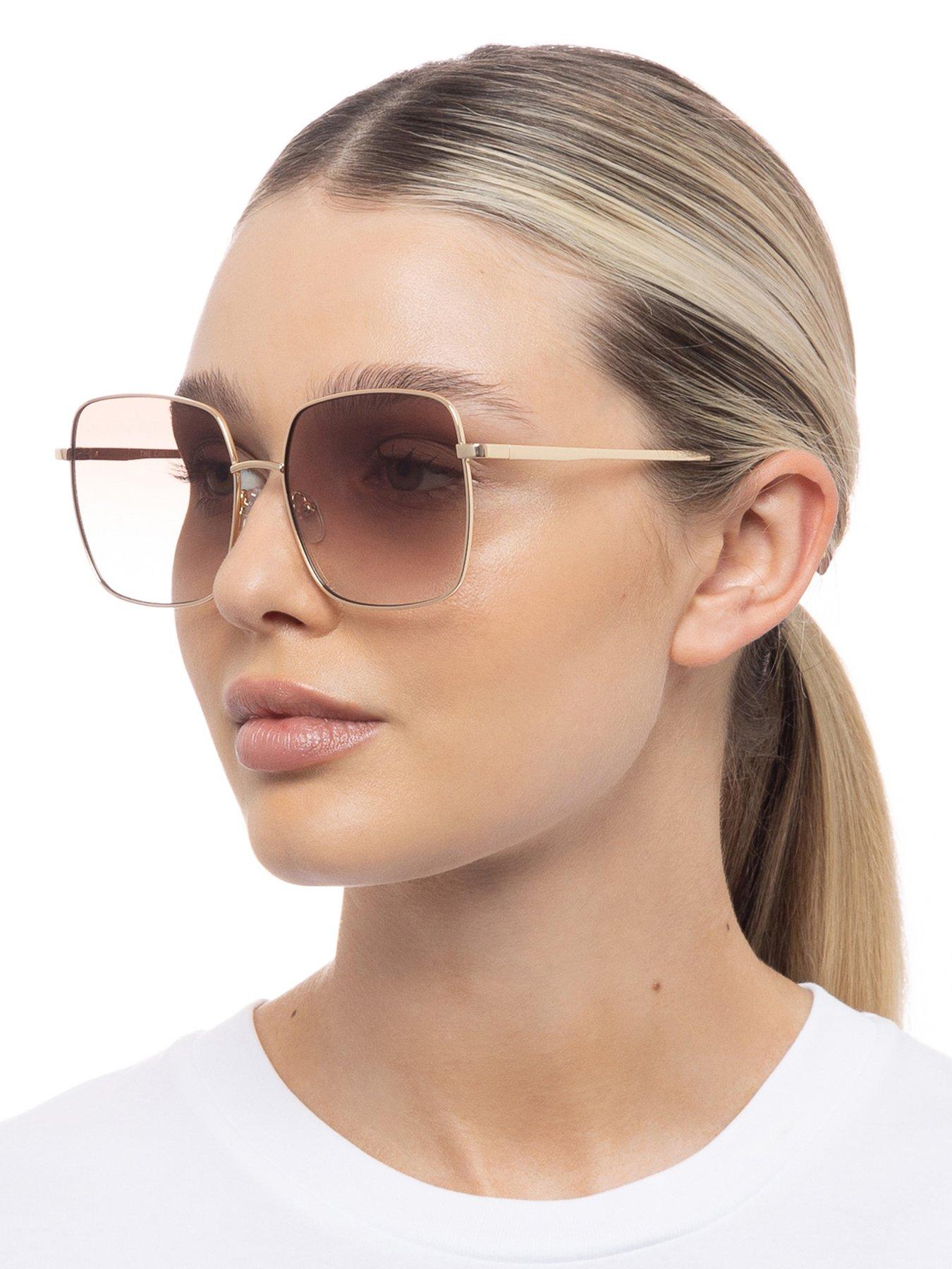  image of le-specs-the-cherished-gold-sunglass