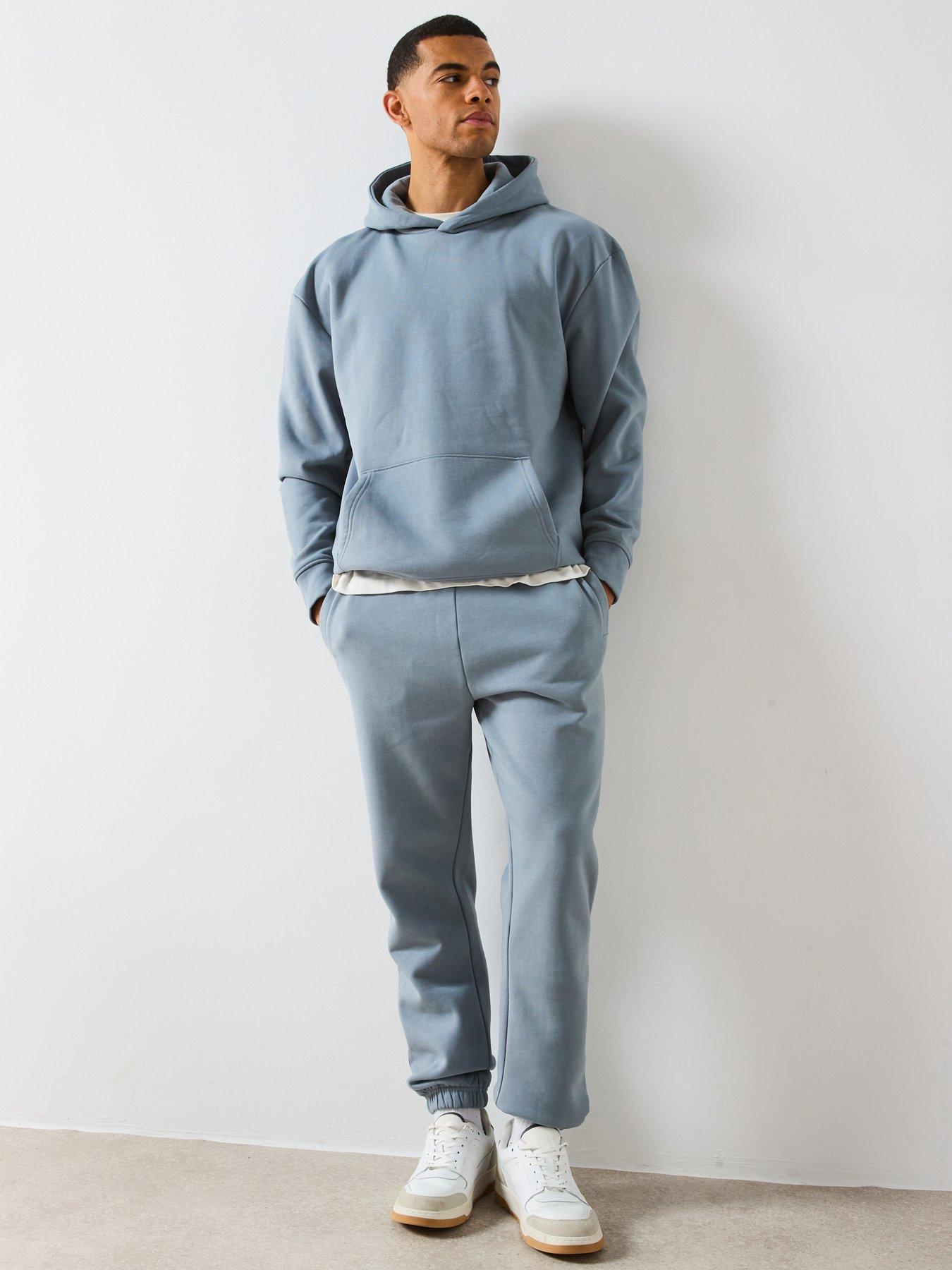Image 3 of 6 of Very Man Heavyweight Relaxed Fit Hoodie - Light Blue