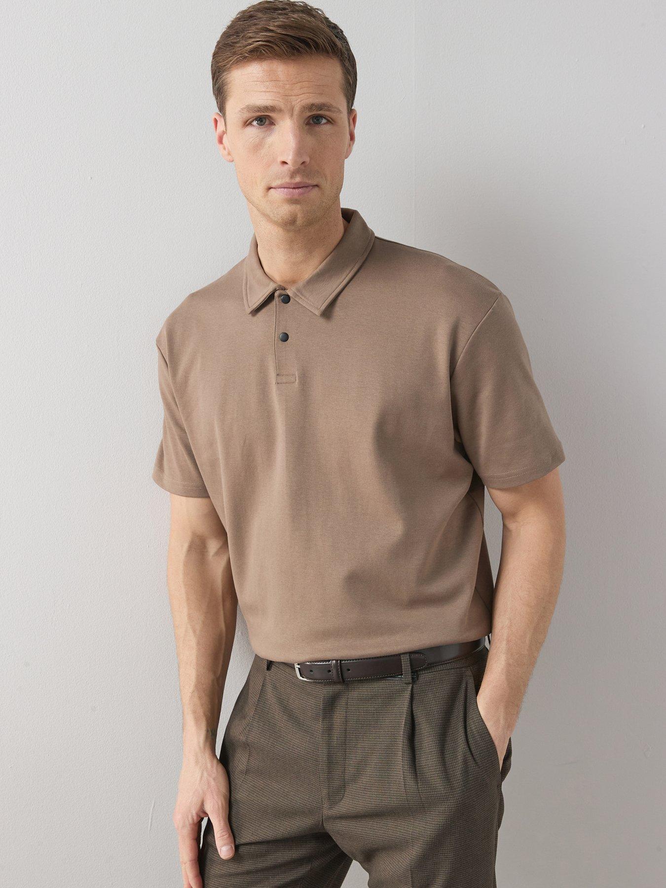 very-man-interlock-popper-polo-top-brown