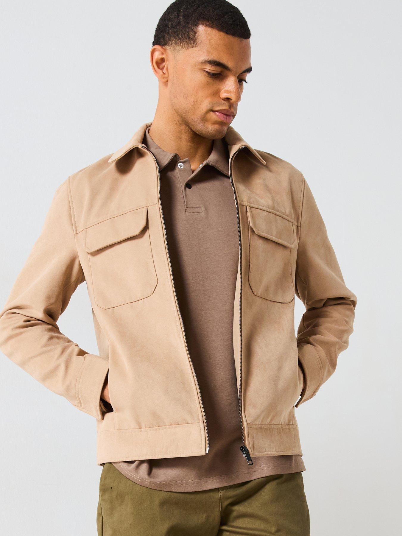 Image 4 of 6 of Very Man Interlock Popper Polo Top - Brown