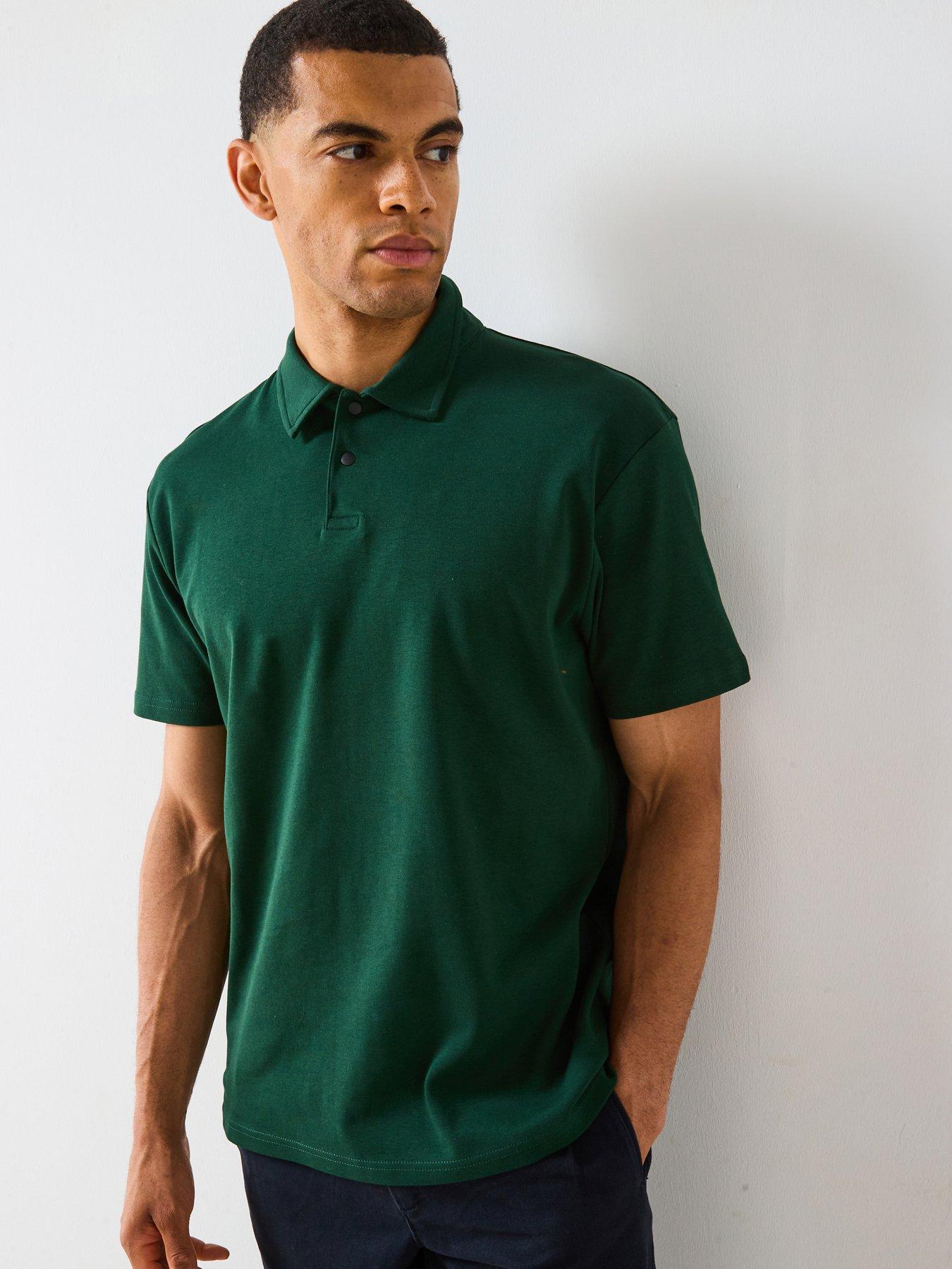 Image 5 of 6 of Very Man Interlock Popper Polo Top - Green