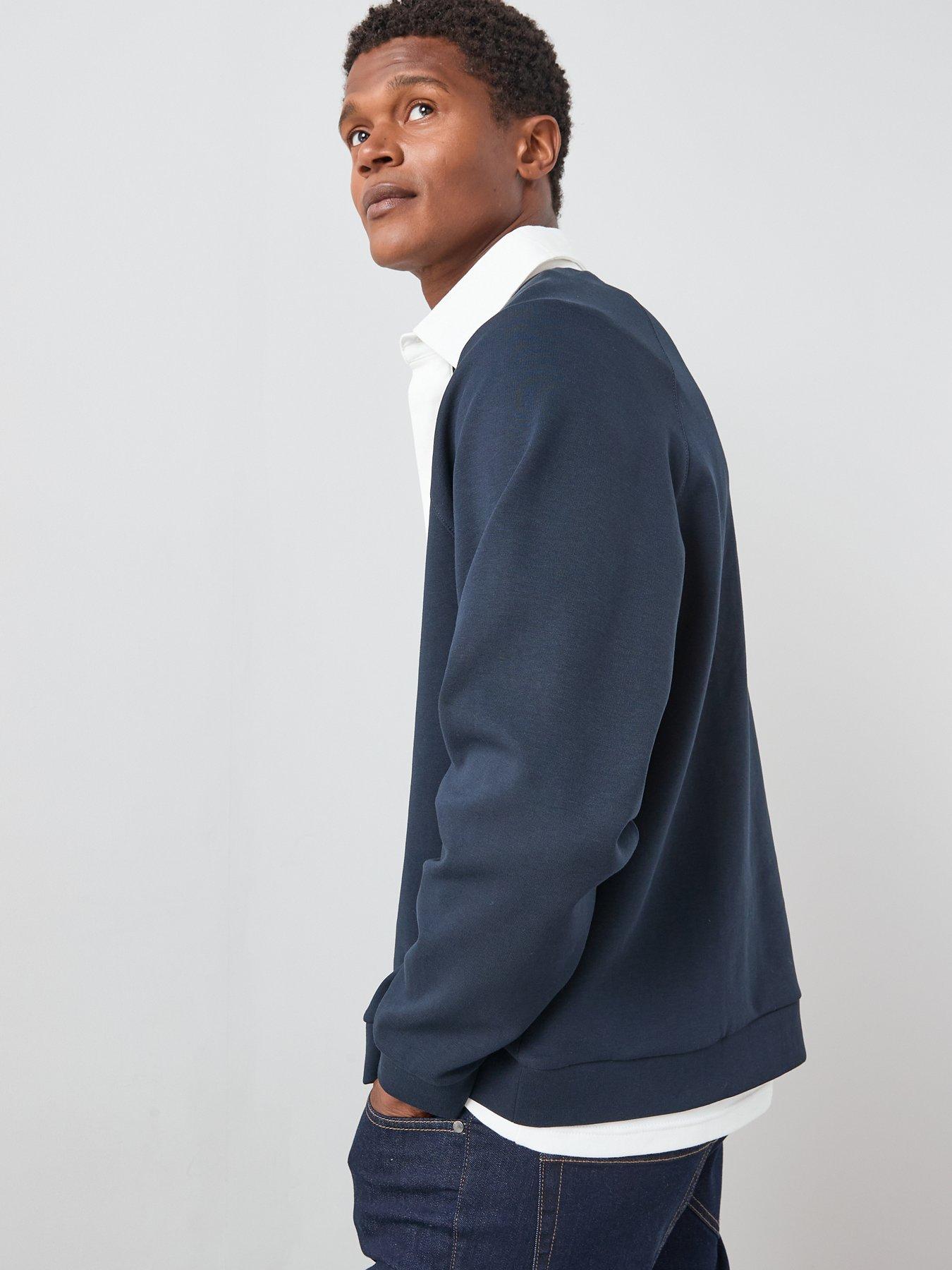 Image 2 of 6 of Very Man Oversized Polo Sweatshirt - Navy