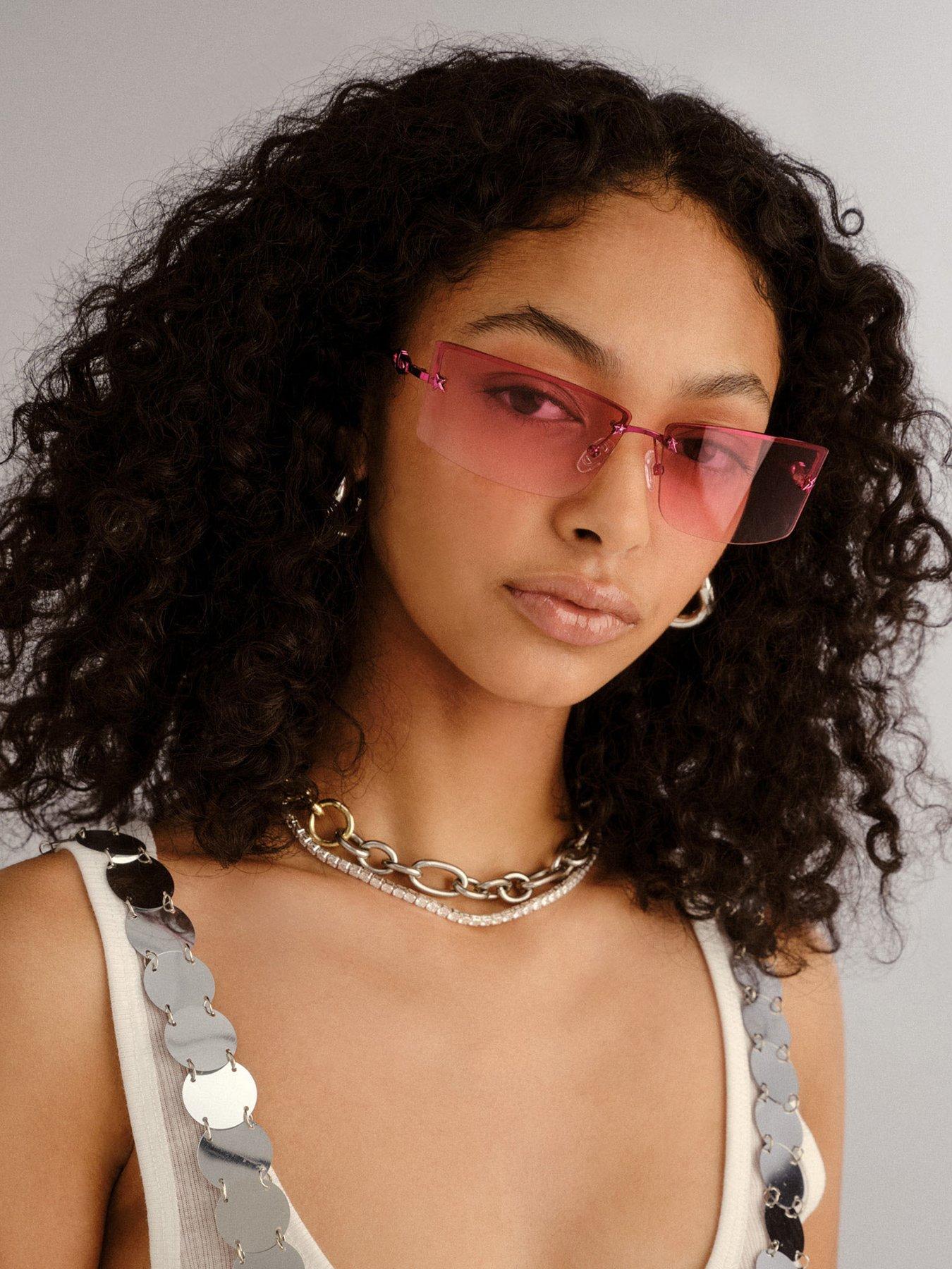  image of le-specs-alien-ltd-edt-pink-chrome-sunglass