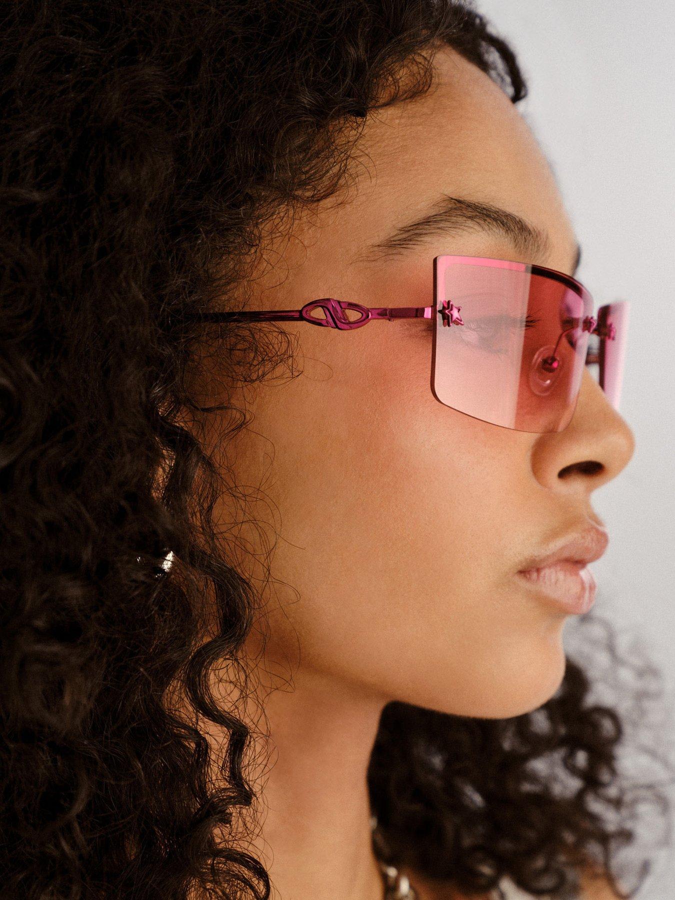  image of le-specs-alien-ltd-edt-pink-chrome-sunglass