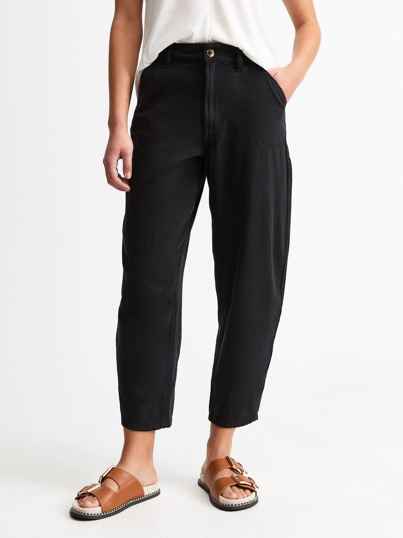 new-look-twill-barrel-leg-cargo-trousers-black