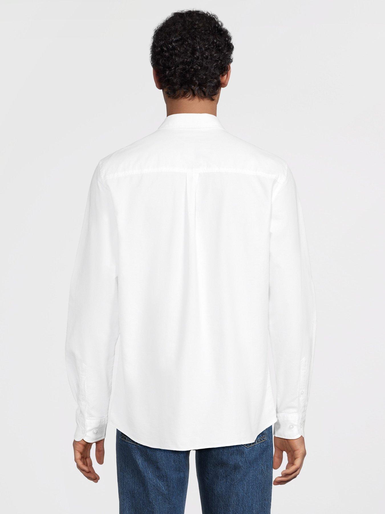 Image 3 of 7 of The Very Collection 2 Pack Pure Cotton Long Sleeve Oxford Shirt - Navy/White