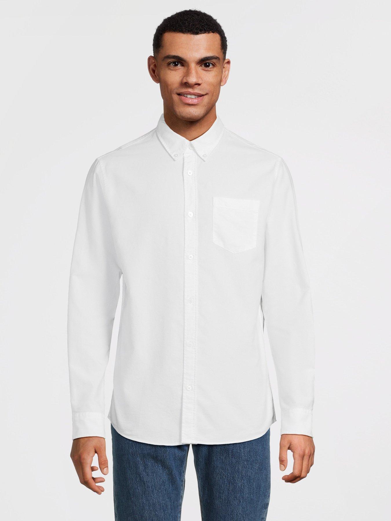Image 2 of 6 of The Very Collection 2 Pack Long Sleeve Oxford Shirt - Light Blue/White