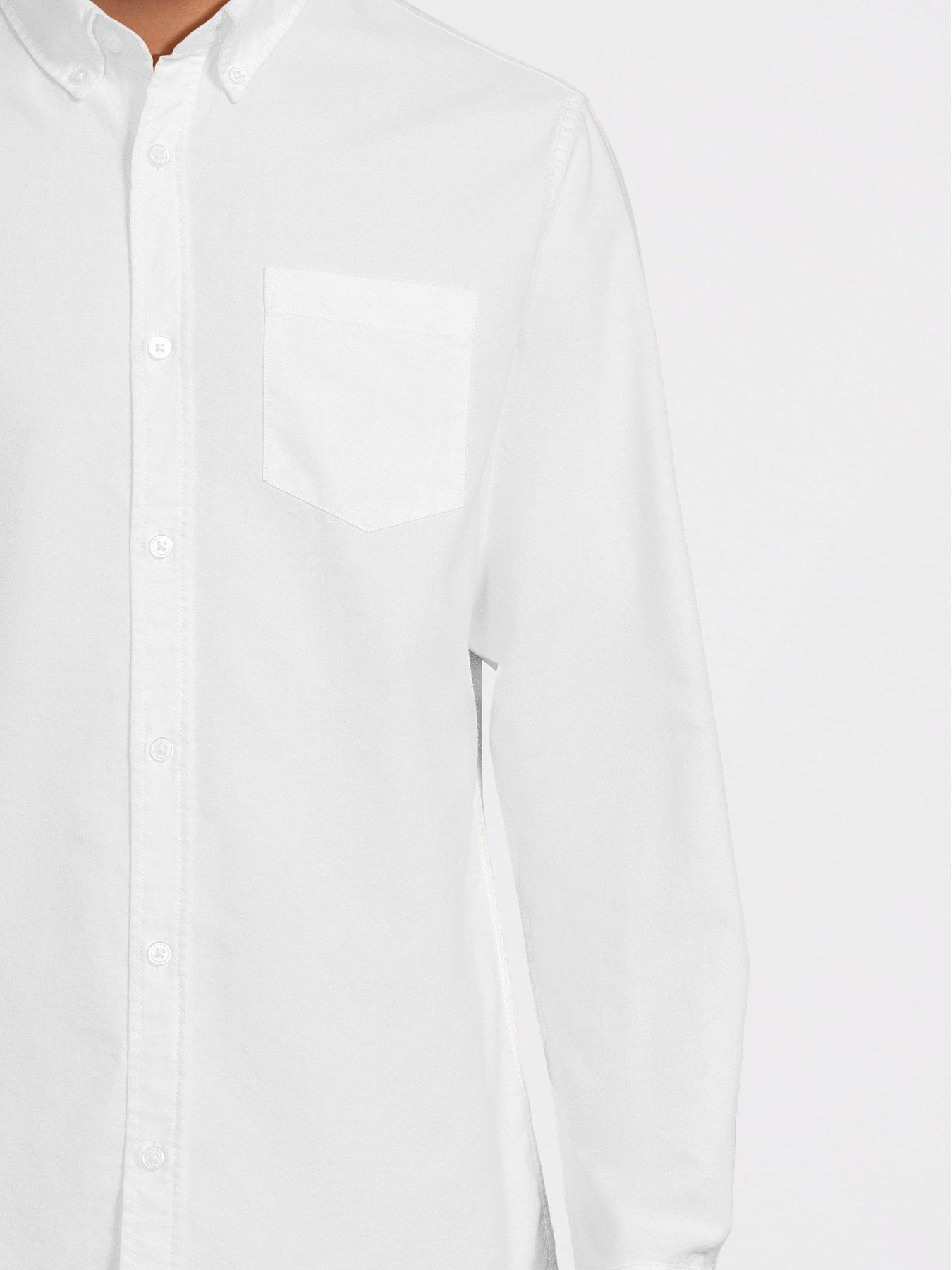 Image 6 of 6 of The Very Collection 2 Pack Long Sleeve Oxford Shirt - Light Blue/White