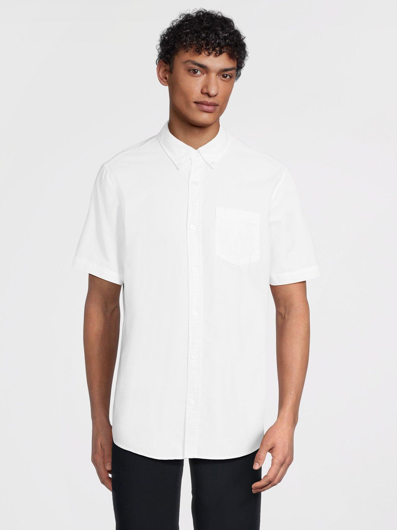  image of the-very-collection-2-pack-short-sleeve-oxford-shirts-whitenavy