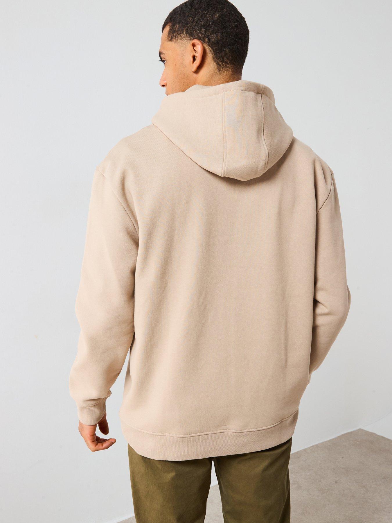 stillFront image of very-man-heavyweight-relaxed-fit-hoodie-beige