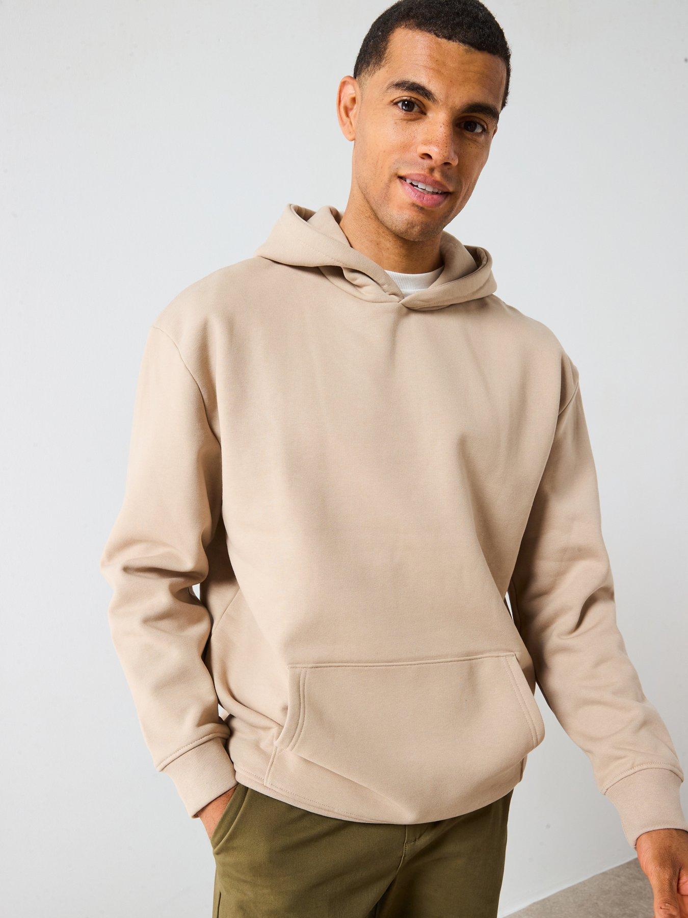  image of very-man-heavyweight-relaxed-fit-hoodie-beige