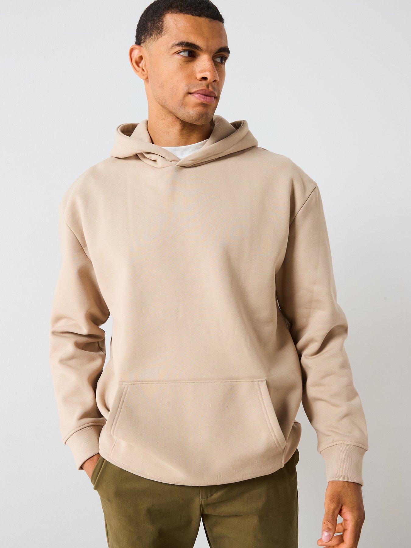  image of very-man-heavyweight-relaxed-fit-hoodie-beige