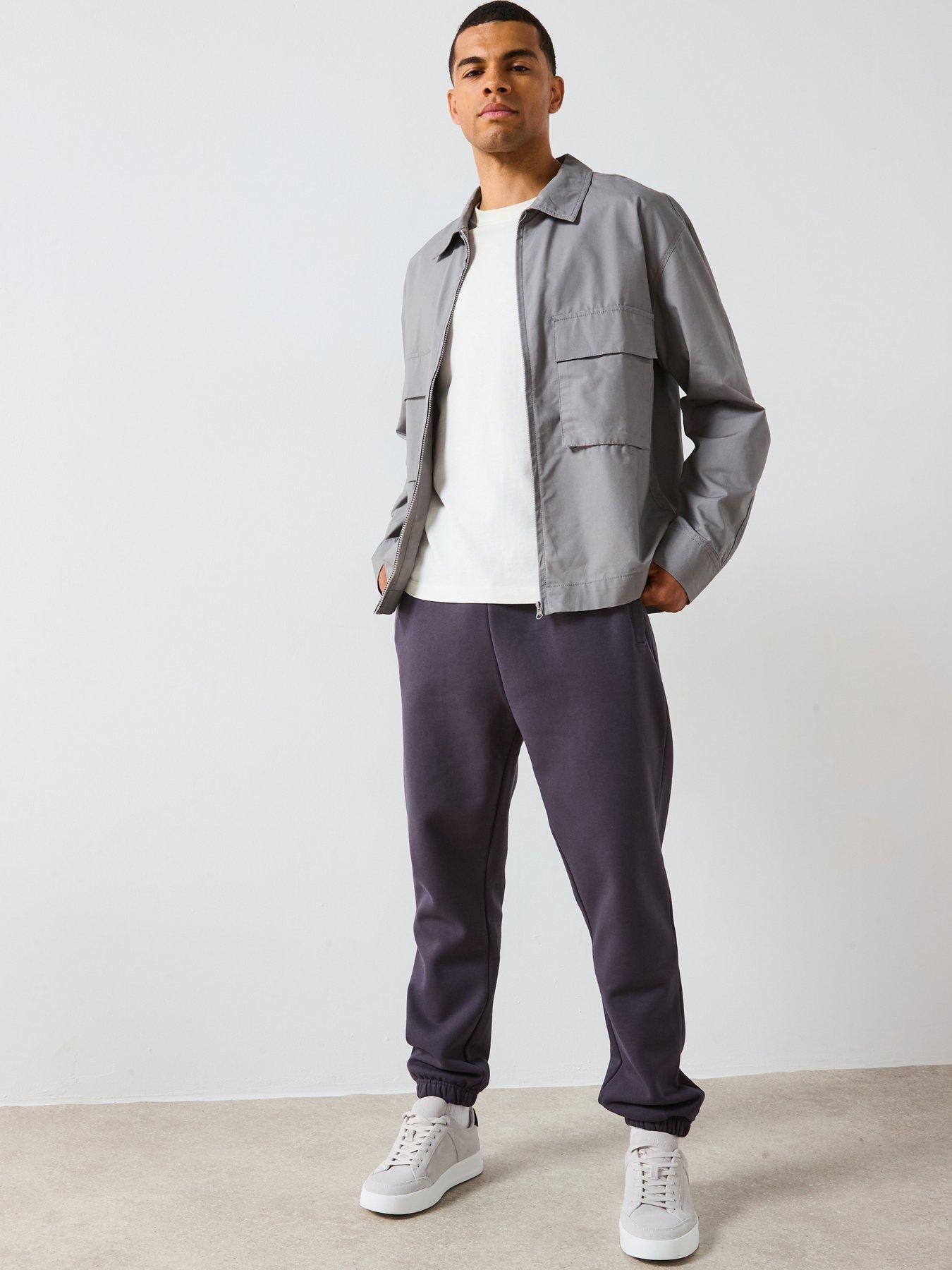 Image 3 of 6 of The Very Collection Heavyweight Relaxed Fit Joggers - Charcoal