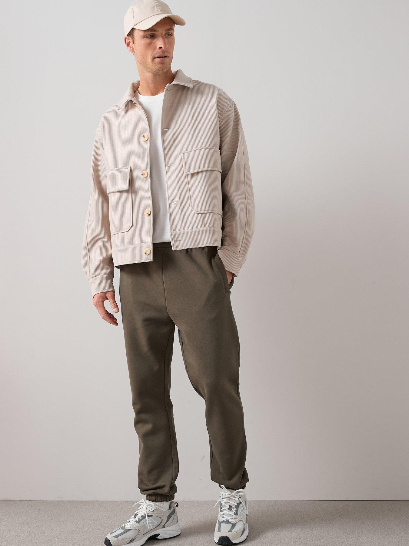 Image 5 of 6 of The Very Collection Heavyweight Relaxed Fit Joggers - Khaki