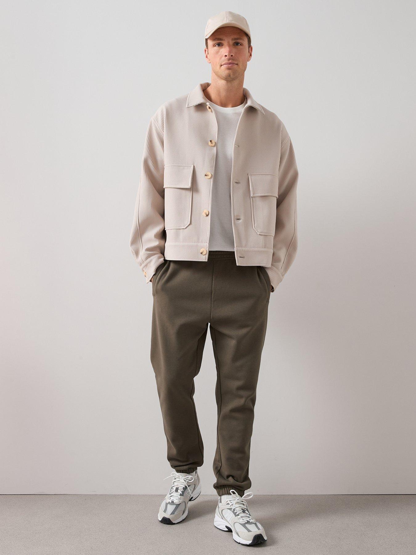 Image 6 of 6 of The Very Collection Heavyweight Relaxed Fit Joggers - Khaki