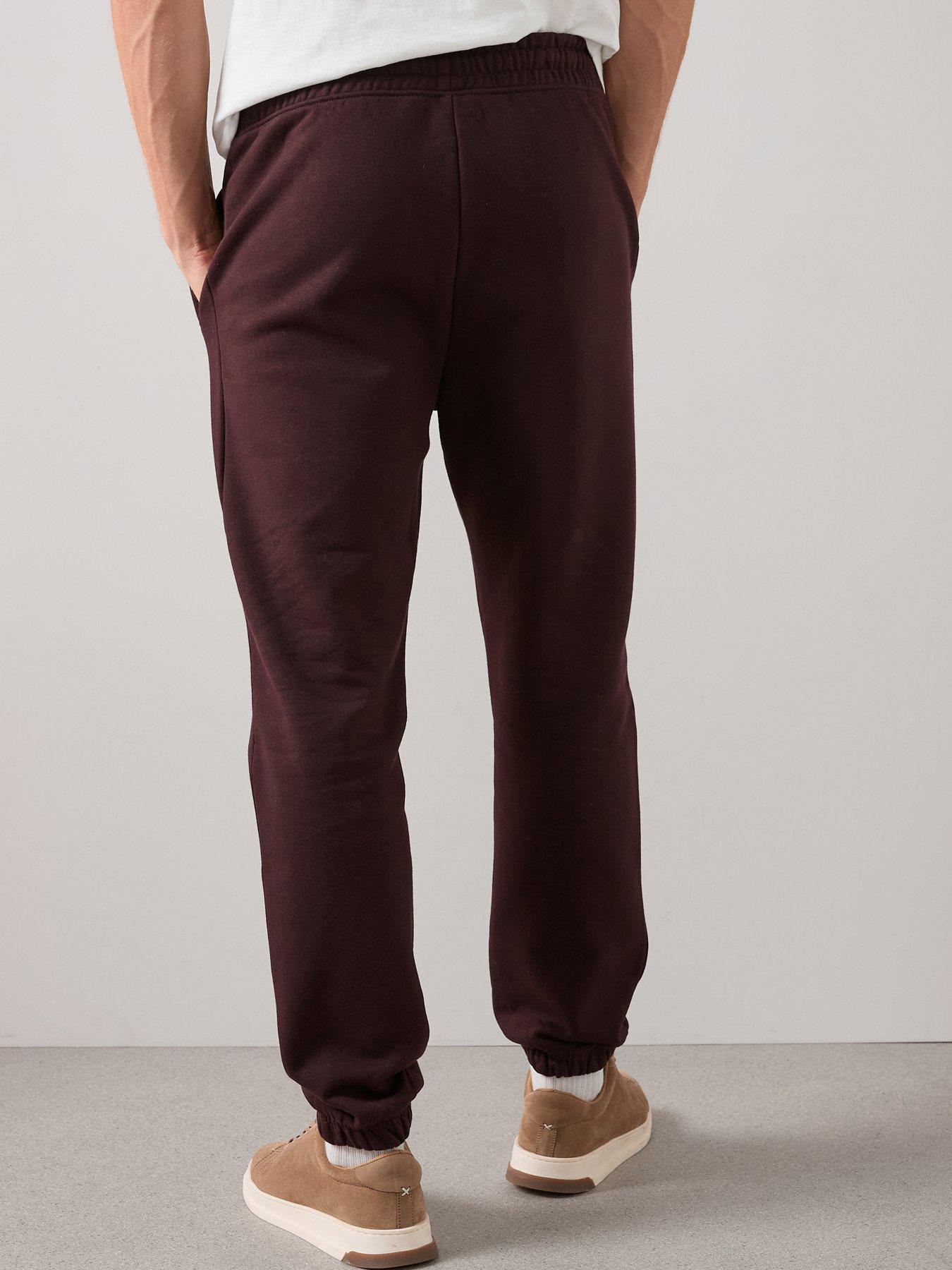  image of the-very-collection-heavyweight-relaxed-fit-joggers-burgundy