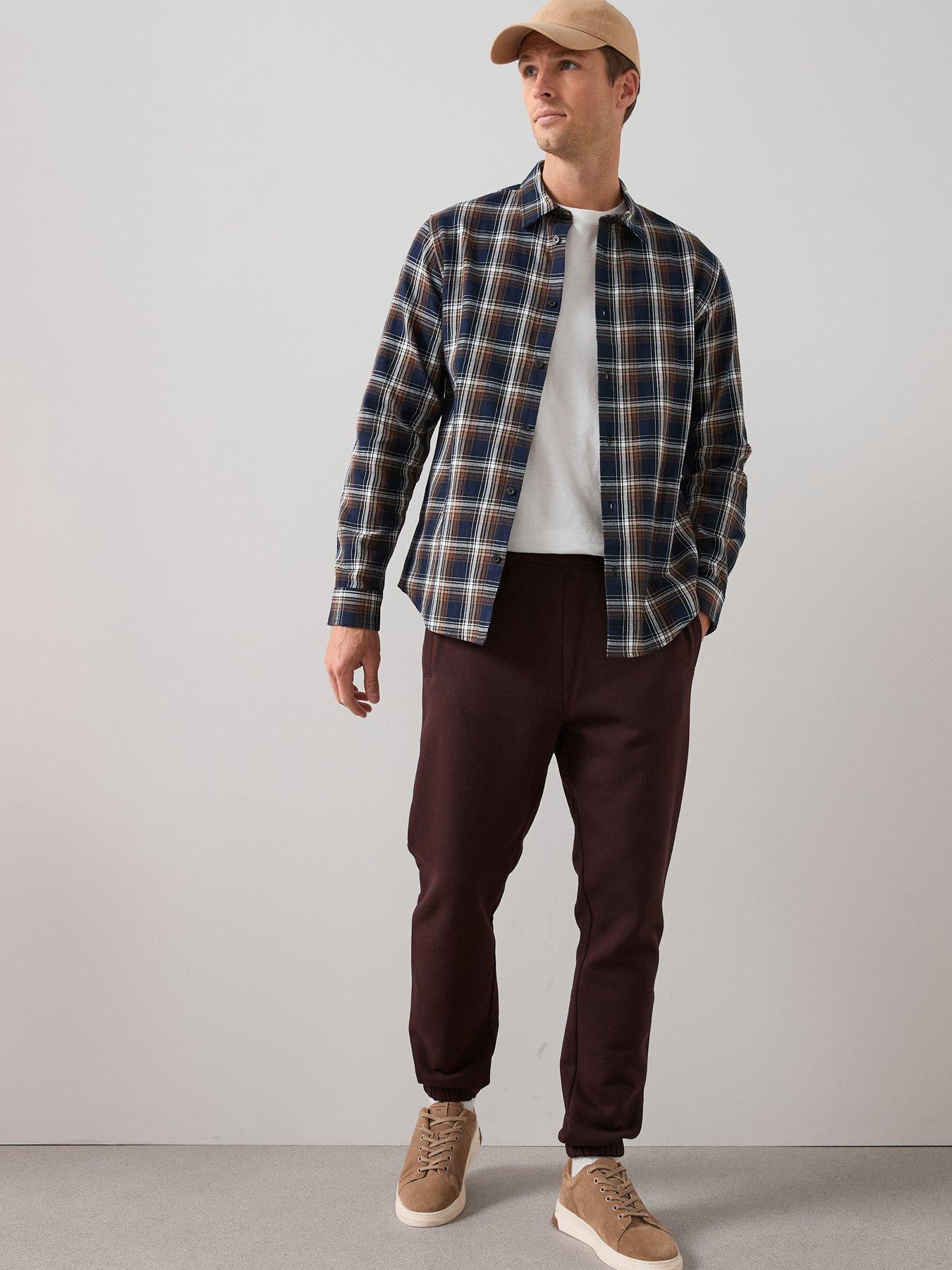  image of the-very-collection-heavyweight-relaxed-fit-joggers-burgundy