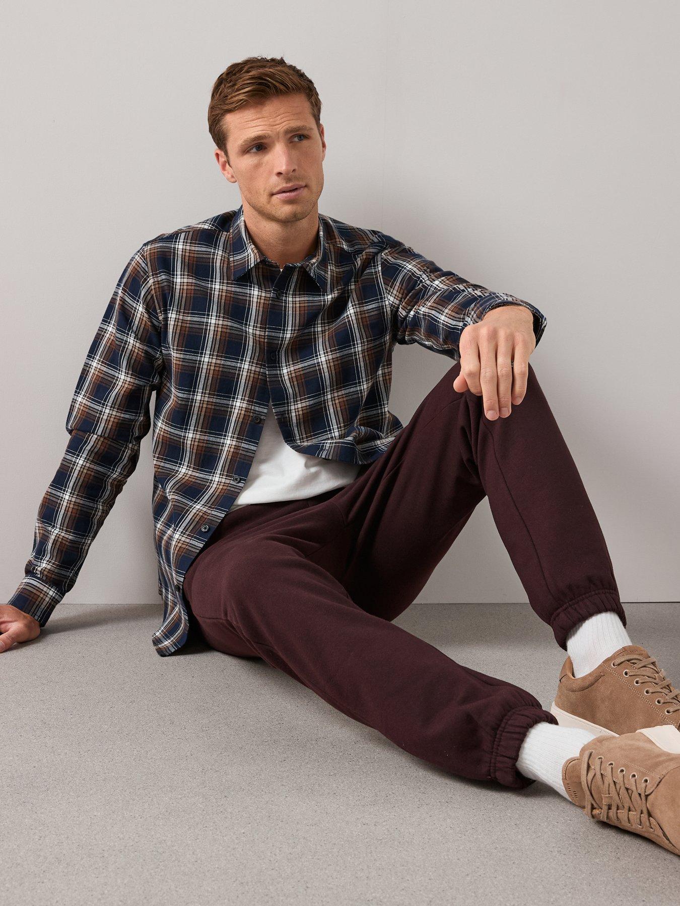  image of the-very-collection-heavyweight-relaxed-fit-joggers-burgundy