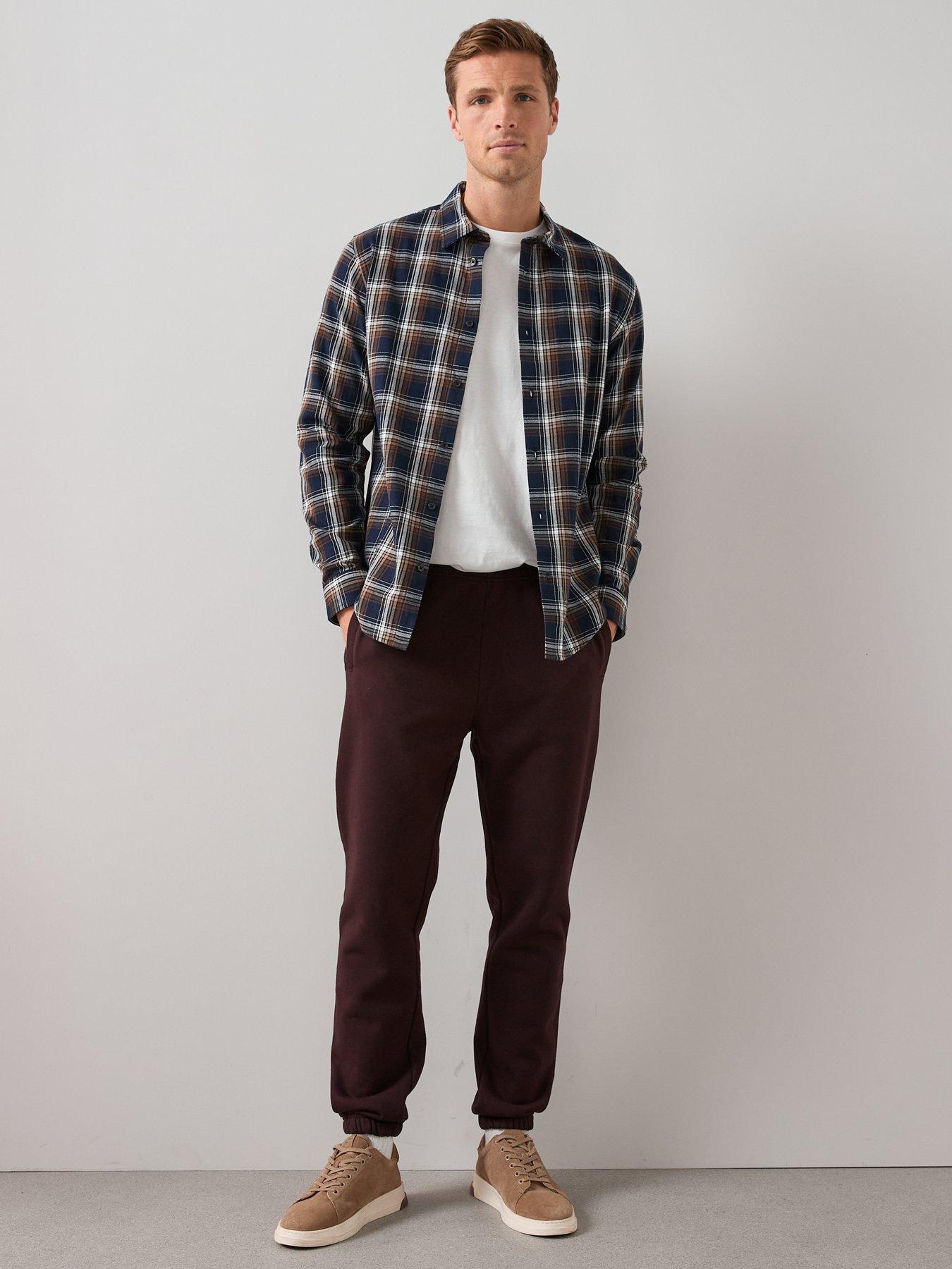  image of the-very-collection-heavyweight-relaxed-fit-joggers-burgundy