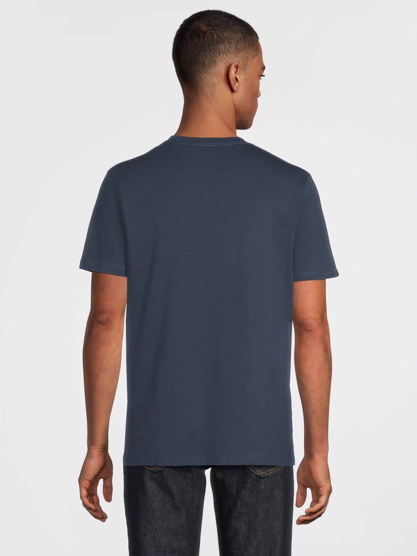  image of the-very-collection-5-pack-crew-neck-t-shirt-navybrown-marltanmushroombeige-marl