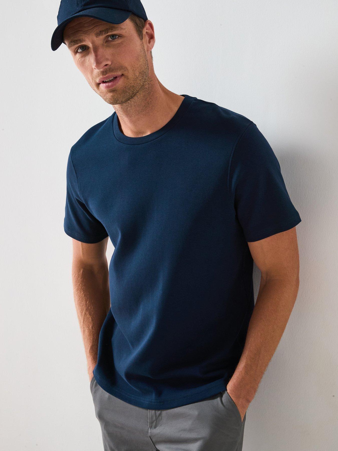 Image 1 of 6 of Very Man Regular Fit Heavyweight T-Shirt - Navy