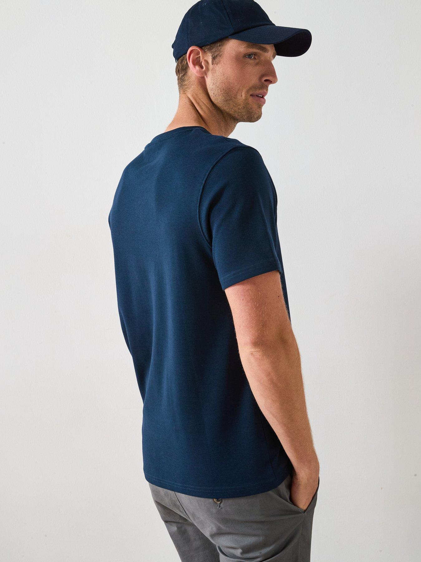 Image 2 of 6 of Very Man Regular Fit Heavyweight T-Shirt - Navy