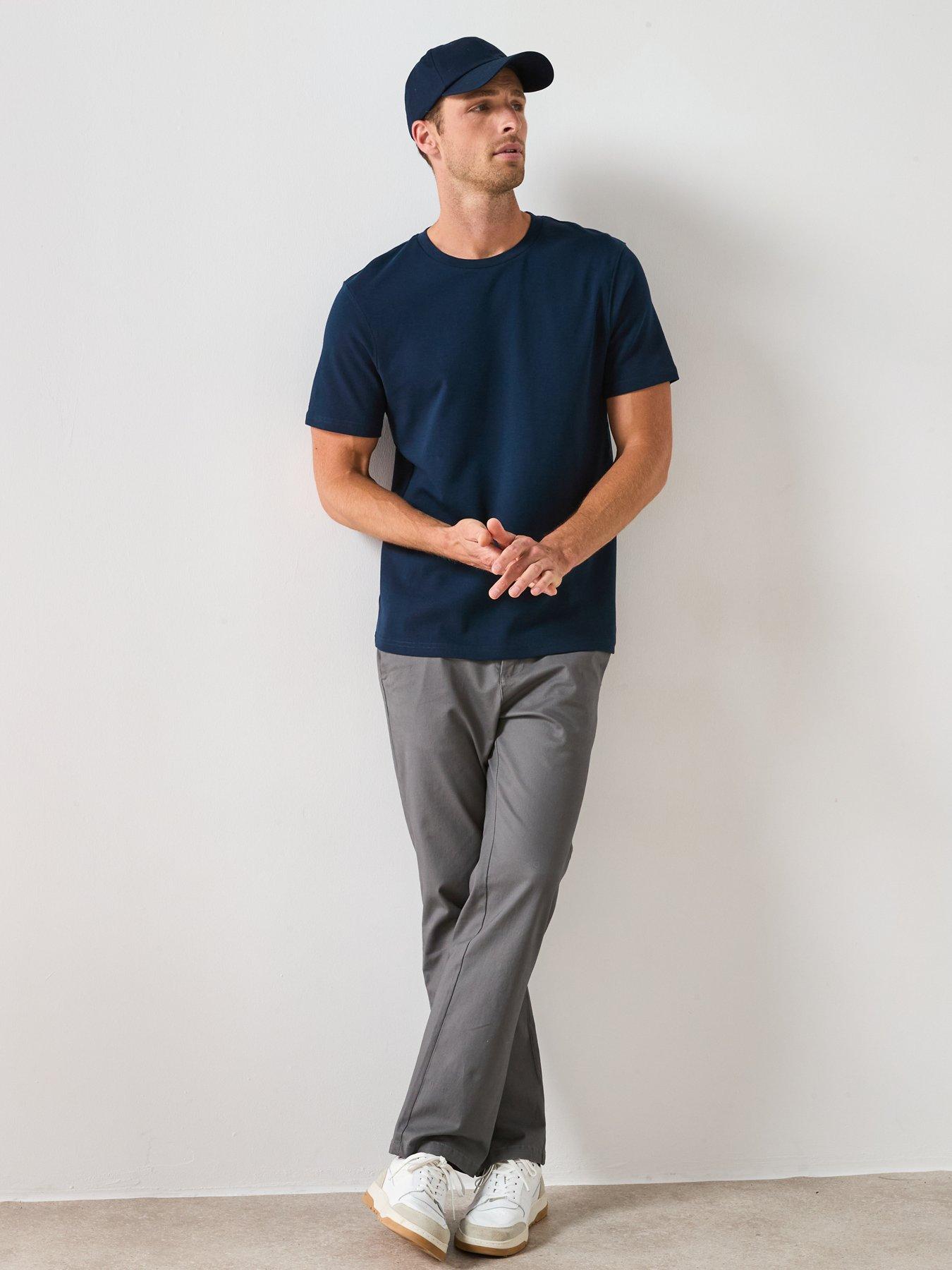 Image 3 of 6 of Very Man Regular Fit Heavyweight T-Shirt - Navy