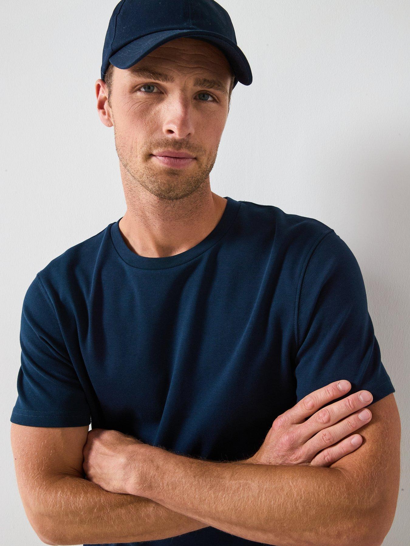 Image 4 of 6 of Very Man Regular Fit Heavyweight T-Shirt - Navy