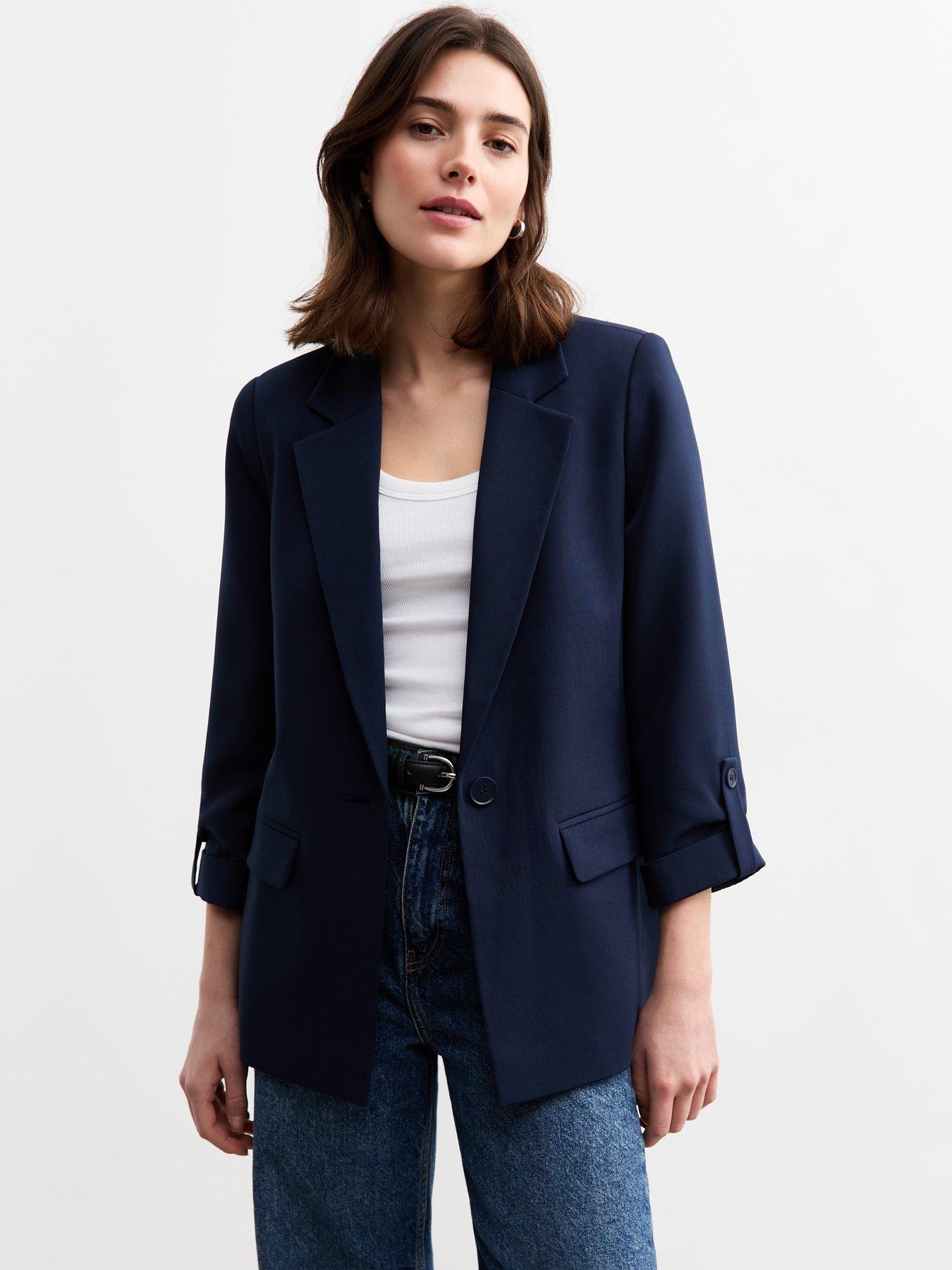 new-look-navy-cropped-sleeve-blazer