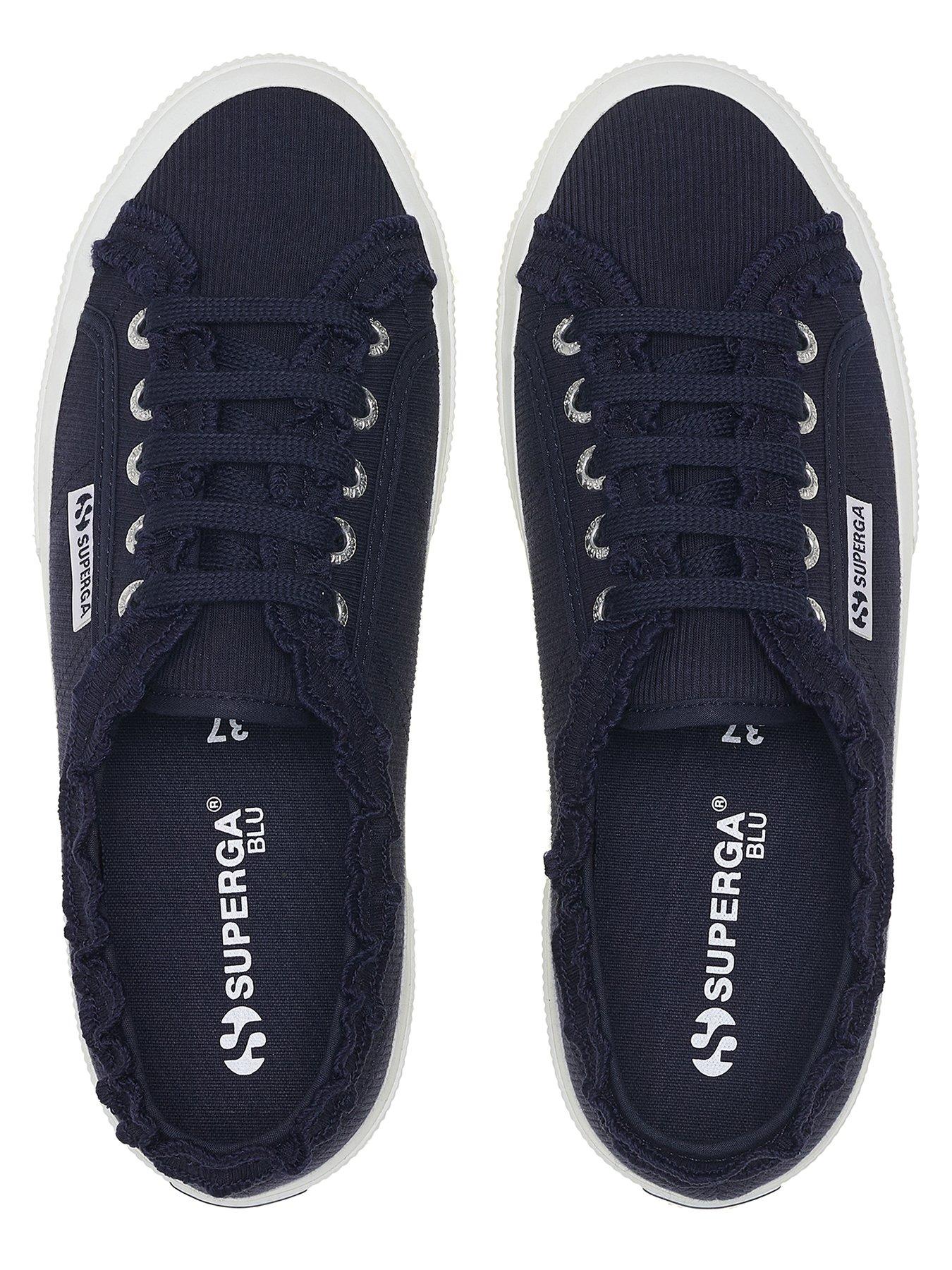  image of superga-3750-jersey-rouches-leggera-plimsoll-navy