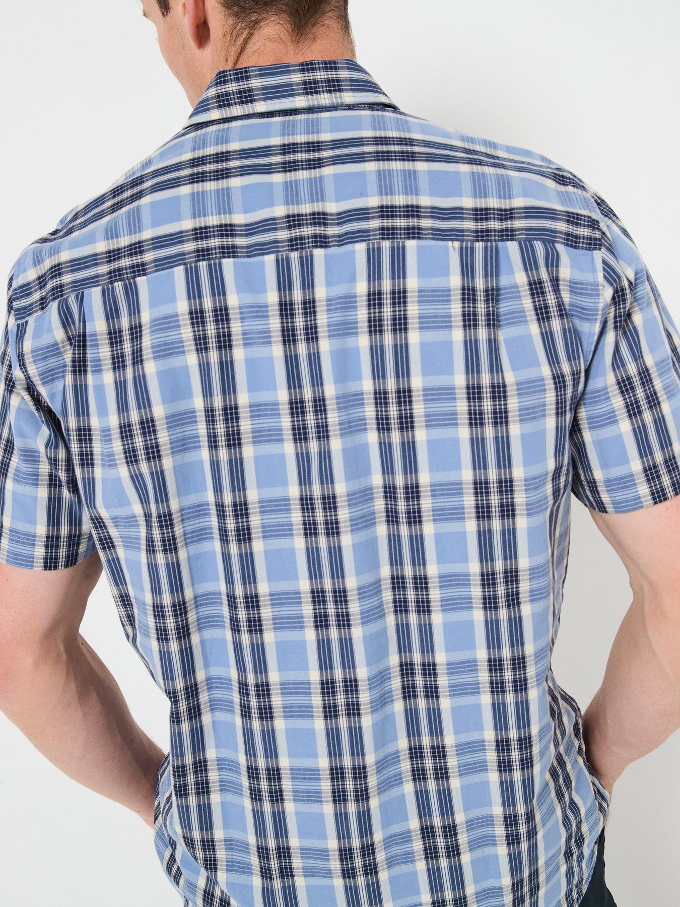 Image 2 of 6 of Very Man Short Sleeve Check Shirt - Blue