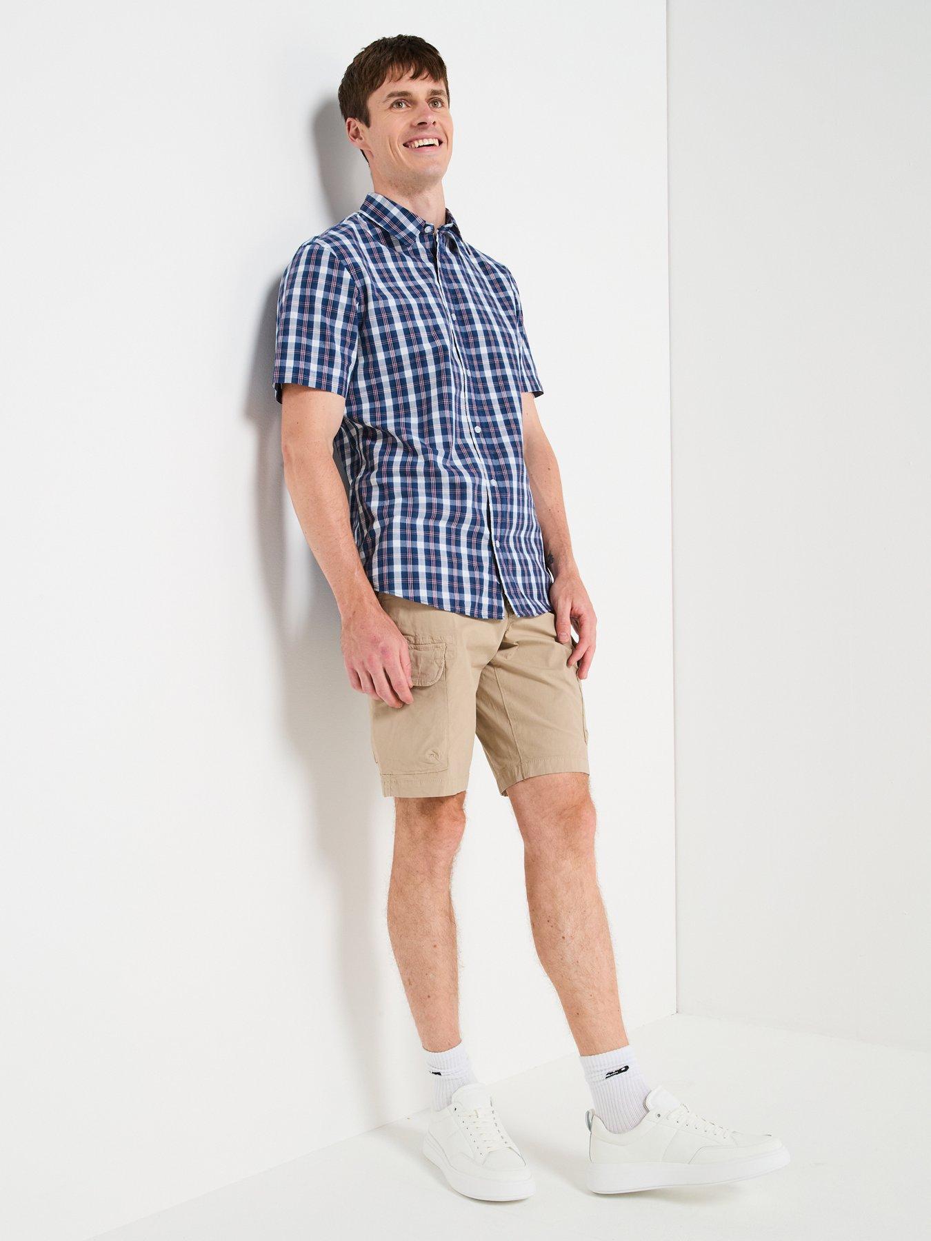 Image 3 of 6 of Very Man Short Sleeve Check Shirt - Navy