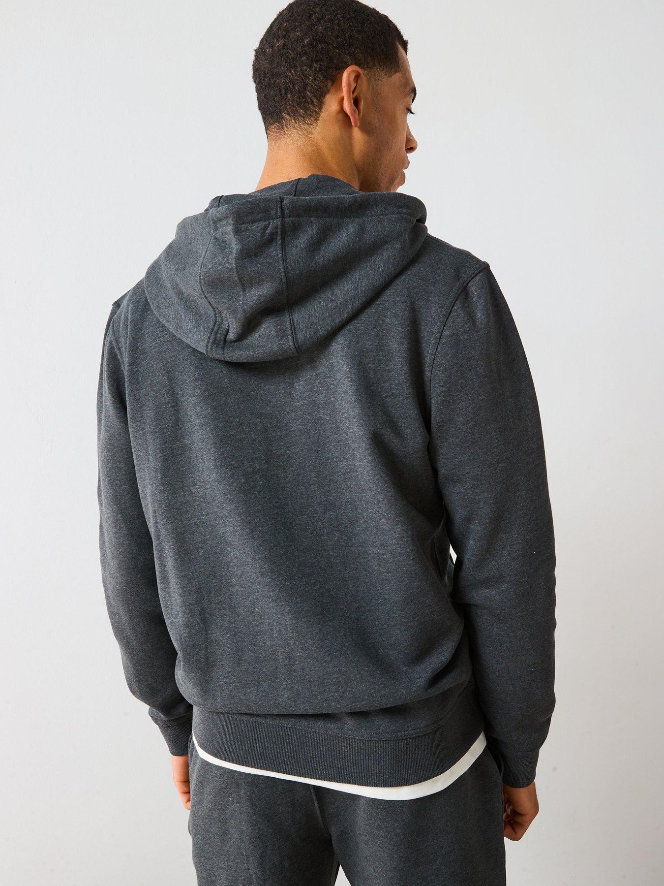 Image 2 of 6 of Very Man Essential Zip Through Hoodie - Charcoal