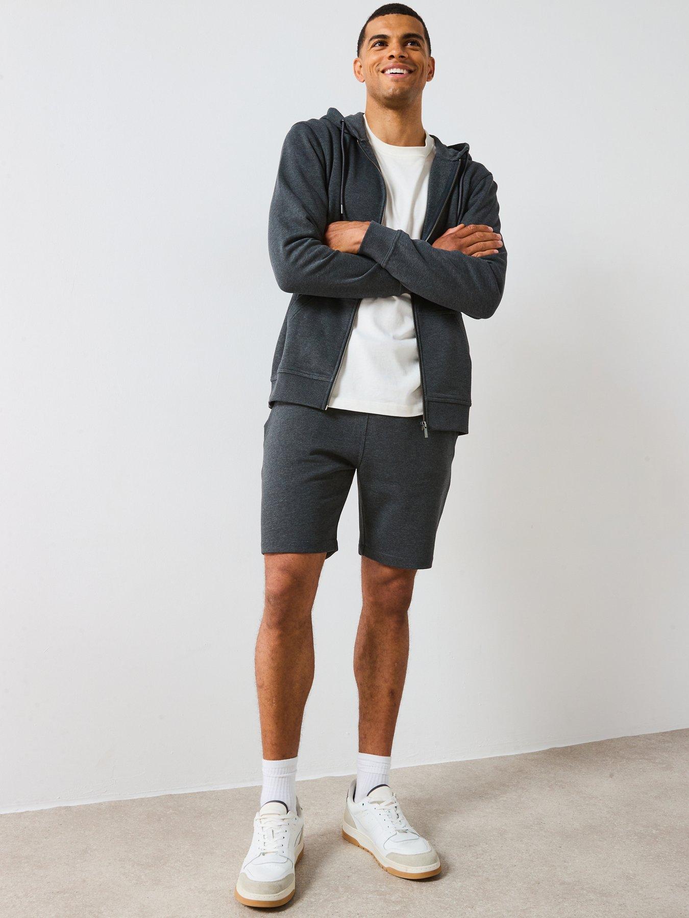 Image 3 of 6 of Very Man Essential Zip Through Hoodie - Charcoal