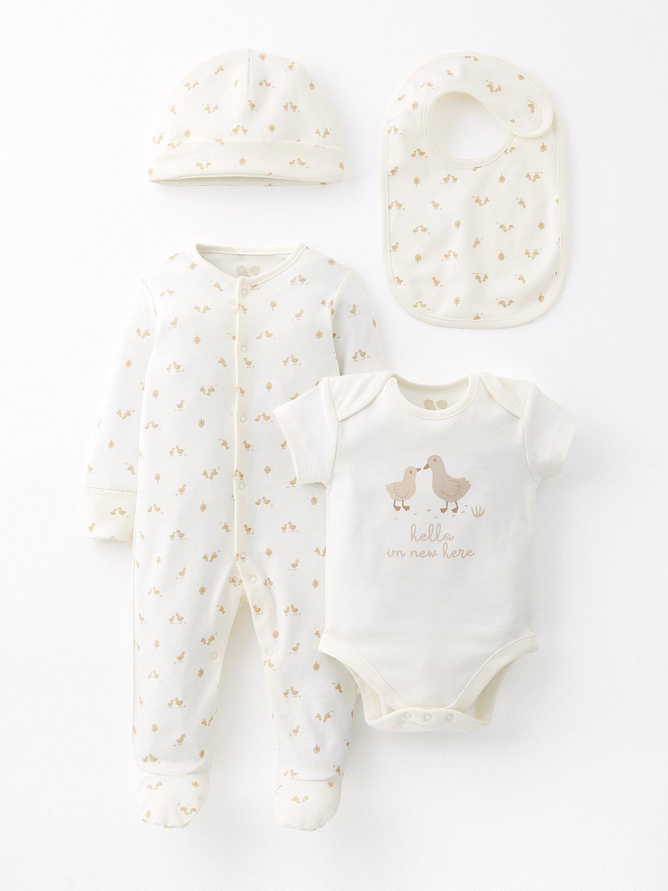 Image 1 of 5 of The Very Collection Unisex Duckling 4 Piece Newborn Starter Set