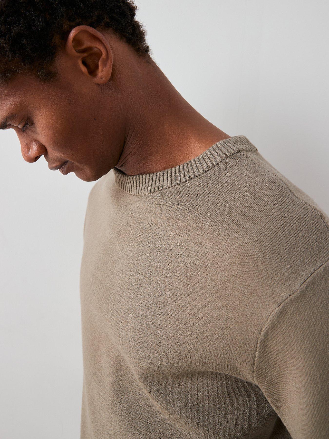 Image 4 of 6 of The Very Collection Midweight Knitted Crew Neck Jumper - Khaki