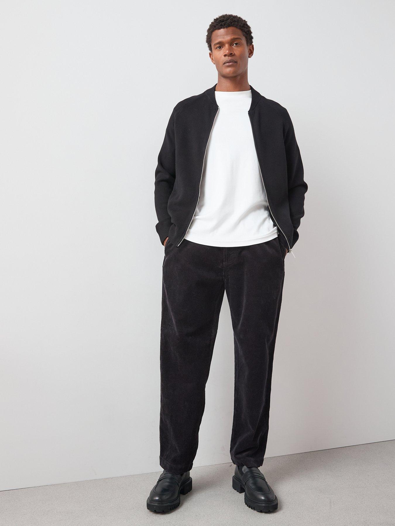Image 5 of 6 of The Very Collection Midweight Knitted Bomber - Black