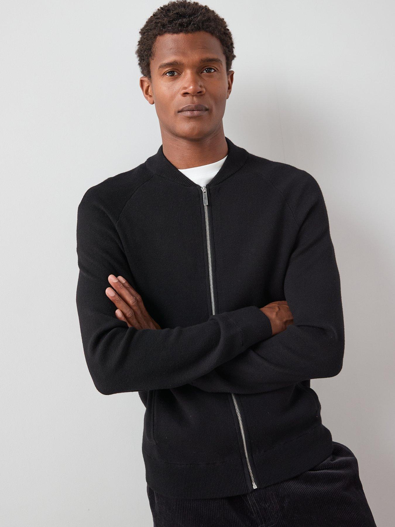 Image 6 of 6 of The Very Collection Midweight Knitted Bomber - Black