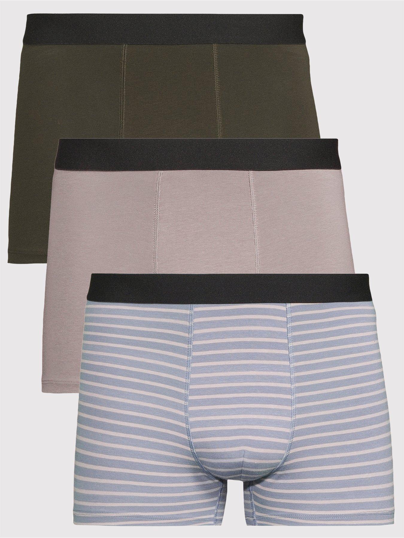 Image 1 of 3 of Very Man 3 Pack Striped Trunks - Khaki