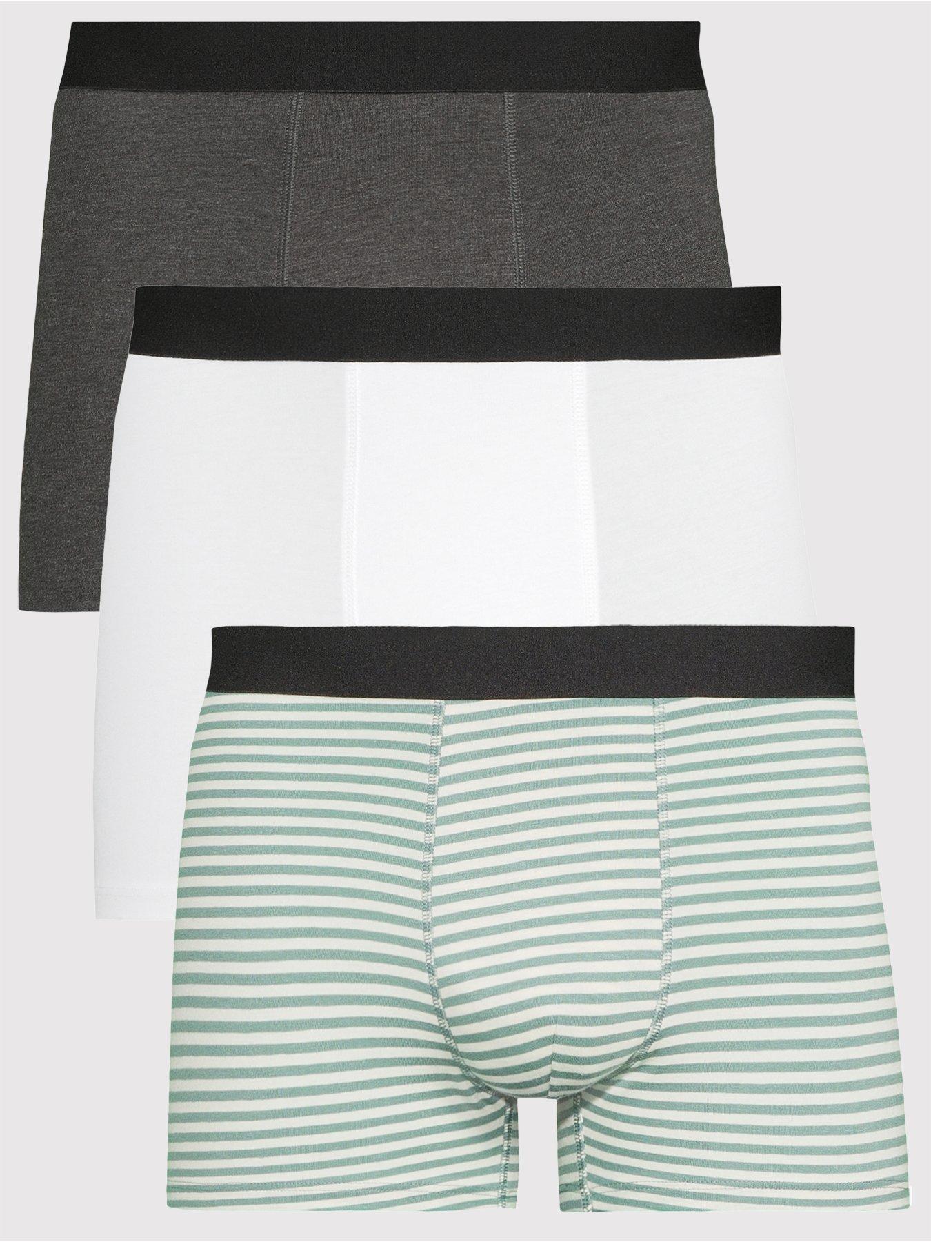 Image 1 of 3 of Very Man 3 Pack Striped Trunks - Khaki