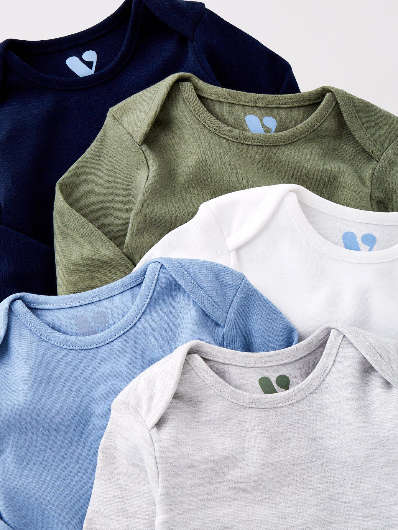 Image 5 of 5 of The Very Collection Baby Boy Long Sleeve 5 Pack Bodysuits