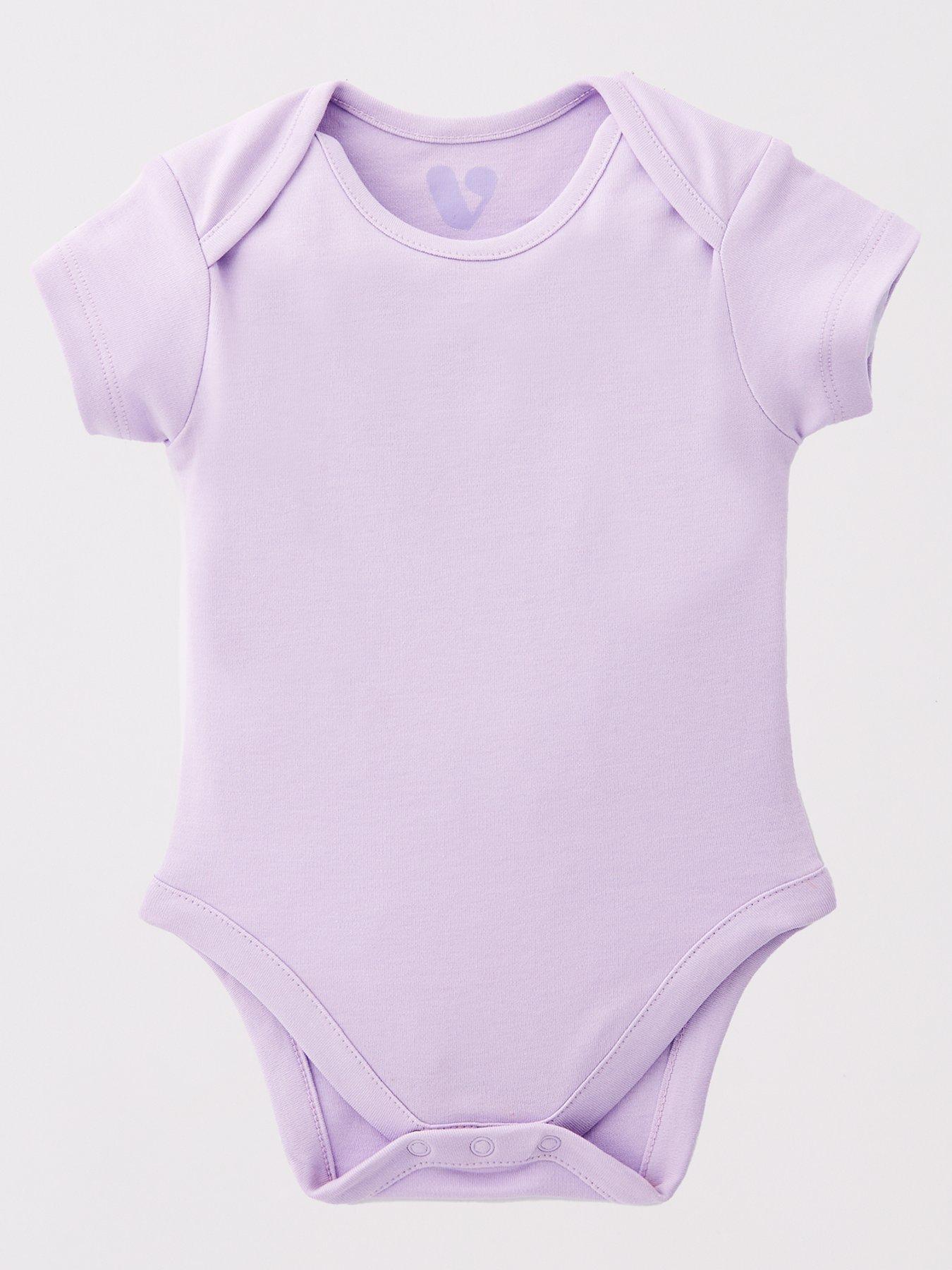 Image 2 of 5 of Mini V by Very Baby Girls Pastel Short Sleeve 5 Pack Bodysuits - Pink